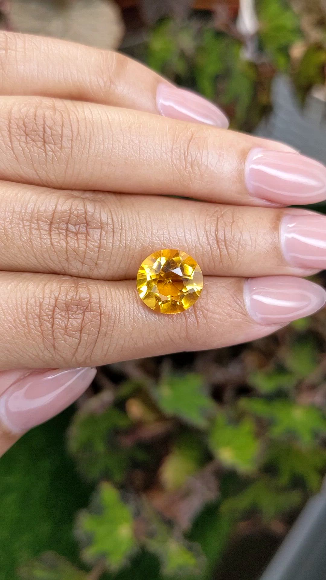 5.41 Ct. Yellow Citrine from Brazil Size Video