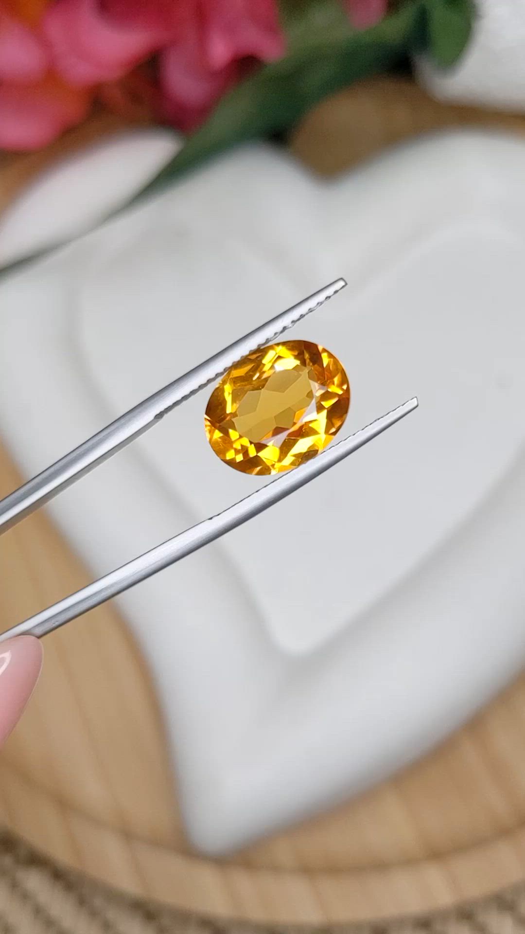 4.99 Ct. Yellow Citrine from Brazil Size Video