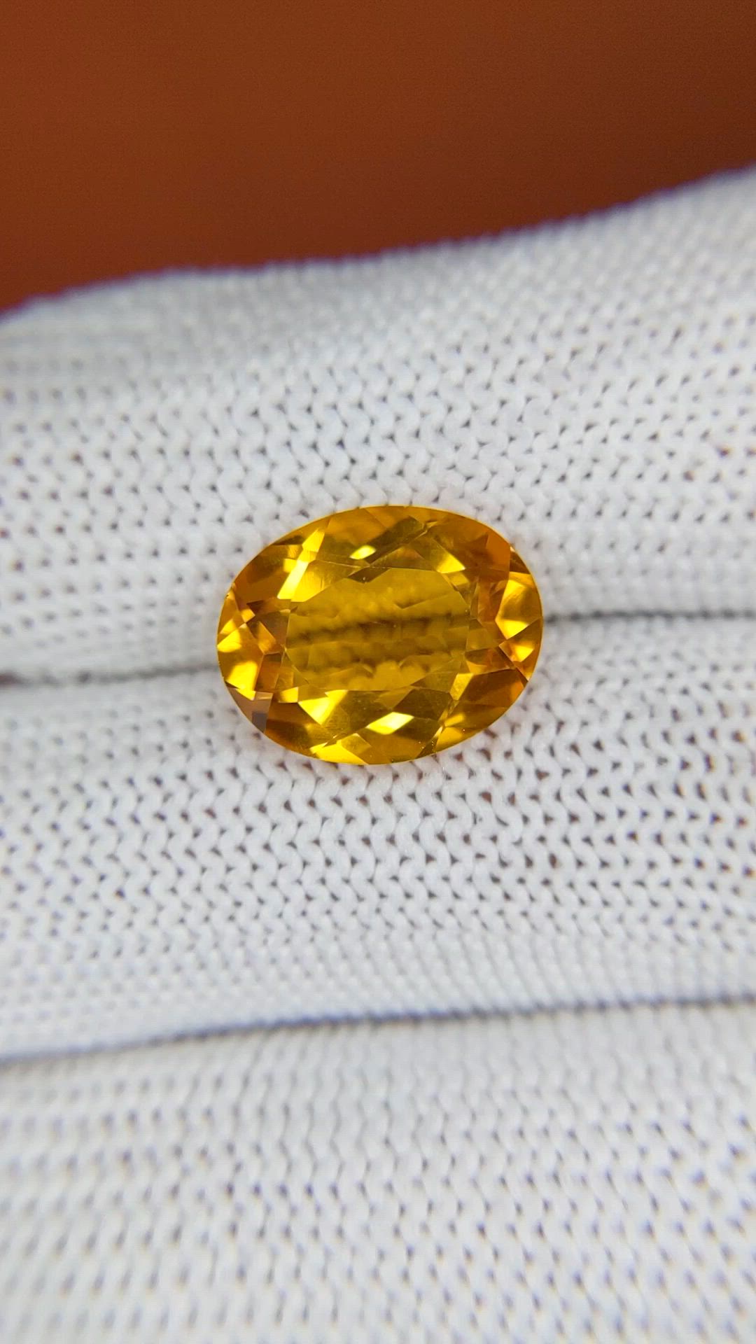 4.99 Ct. Yellow Citrine from Brazil Size Video