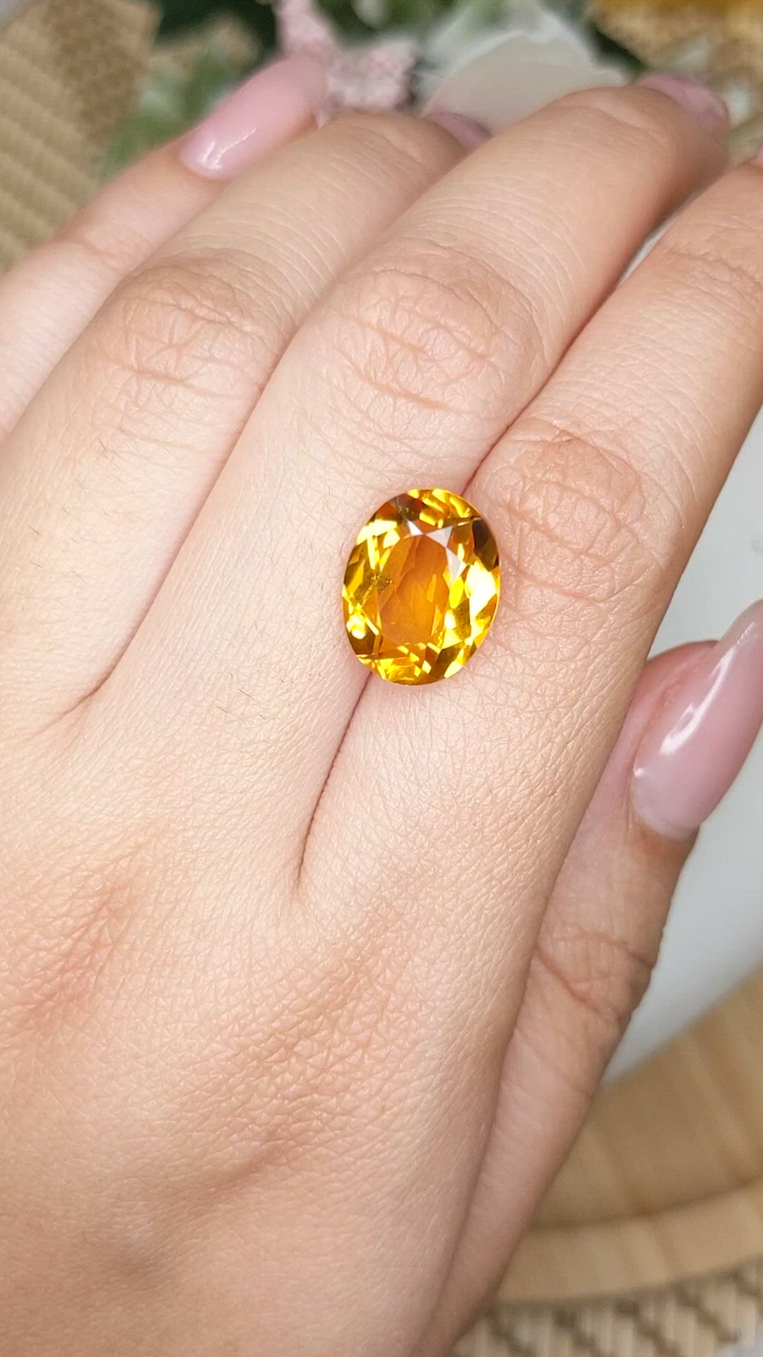 4.99 Ct. Yellow Citrine from Brazil Size Video
