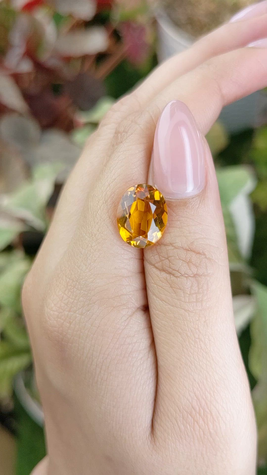 4.99 Ct. Yellow Citrine from Brazil Size Video