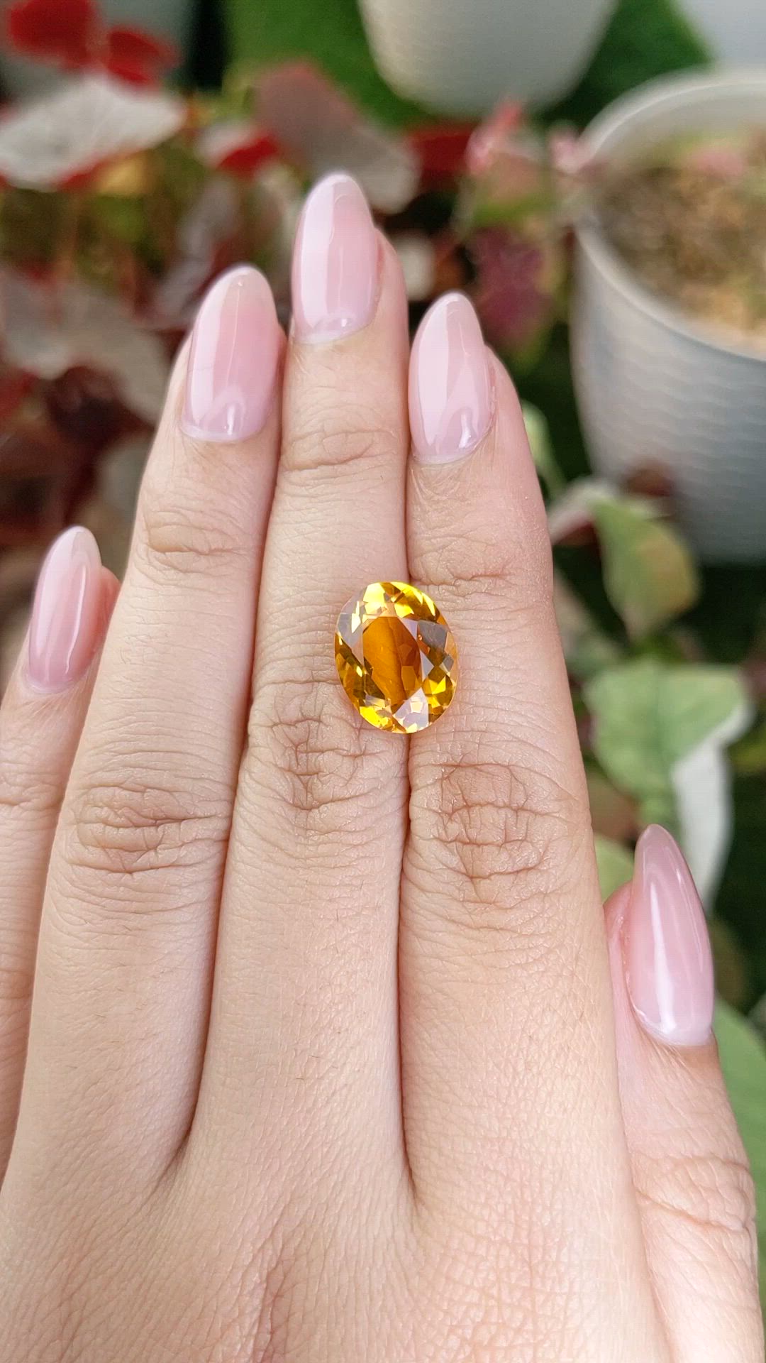 4.99 Ct. Yellow Citrine from Brazil Size Video