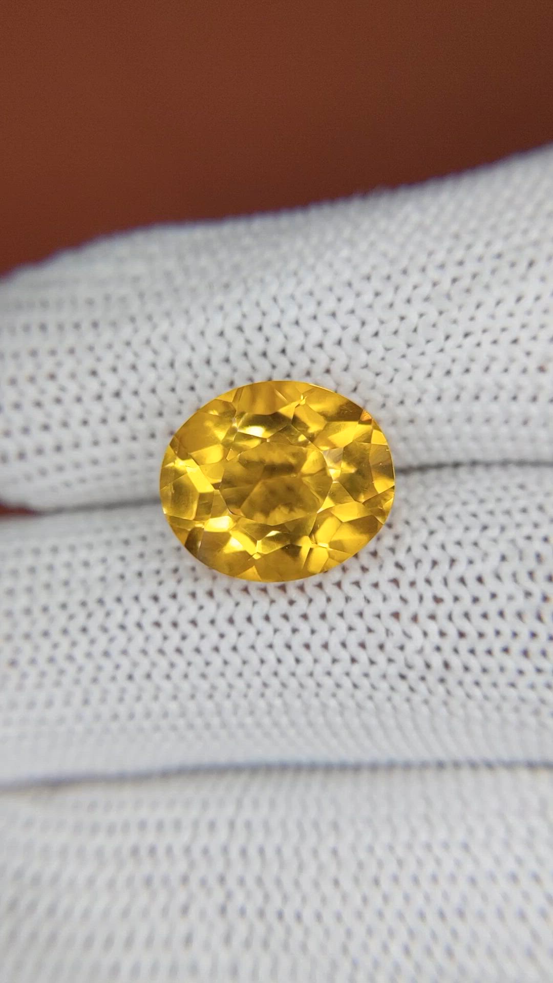 6.08 Ct. Yellow Citrine from Brazil Size Video