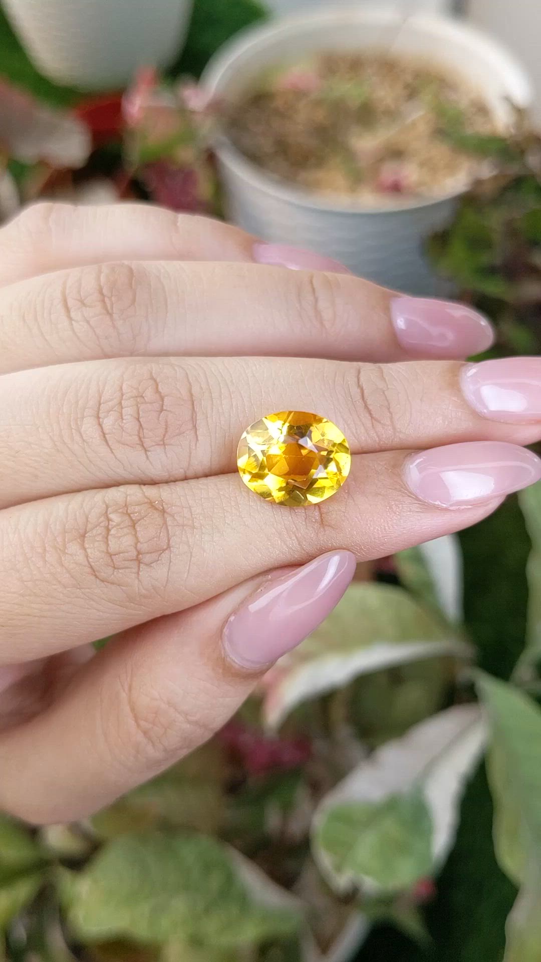 6.08 Ct. Yellow Citrine from Brazil Size Video