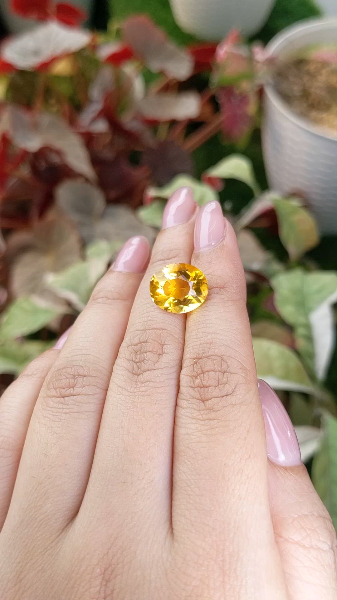 6.08 Ct. Yellow Citrine from Brazil Size Video