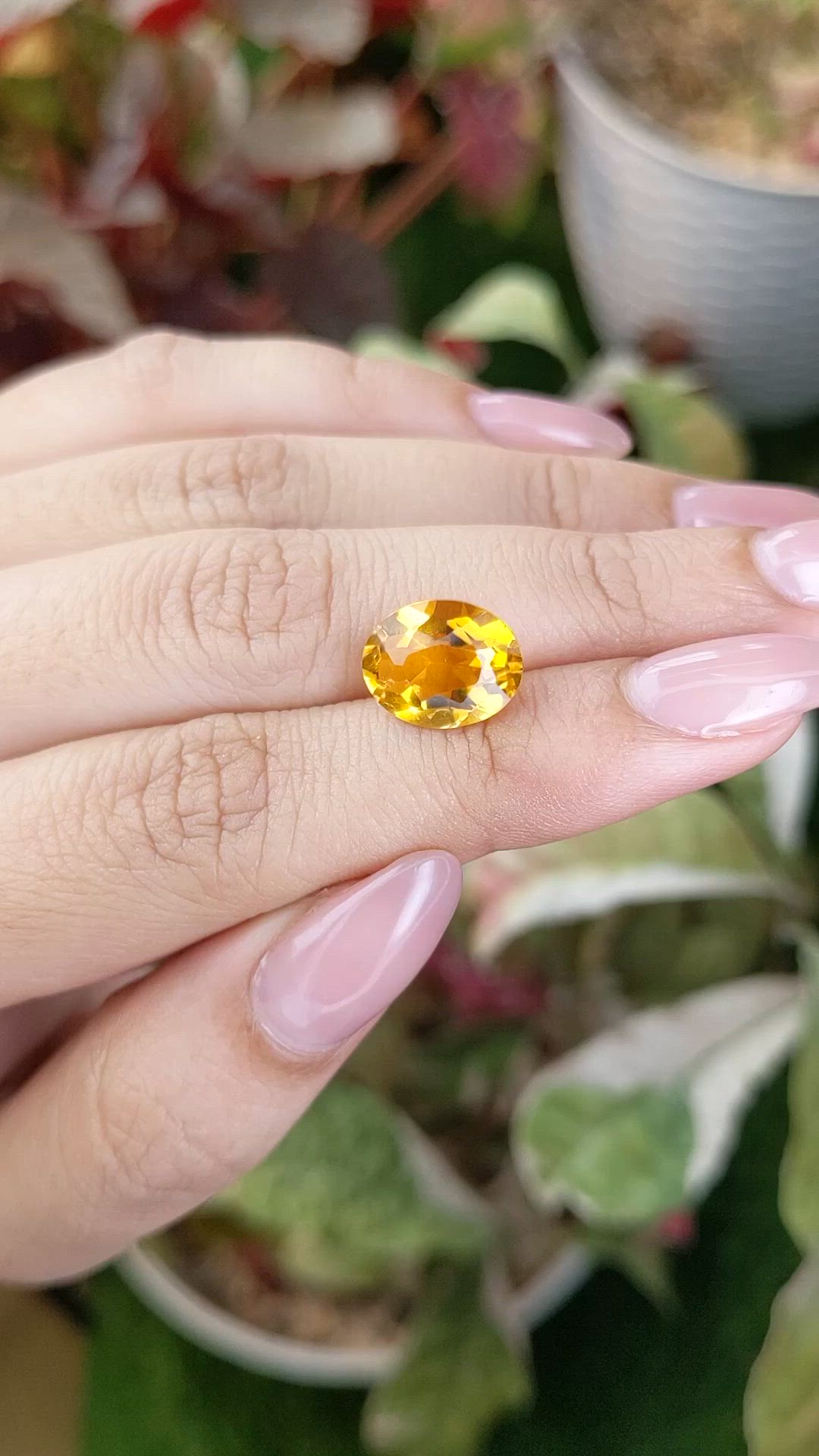 4.22 Ct. Yellow Citrine from Brazil Size Video