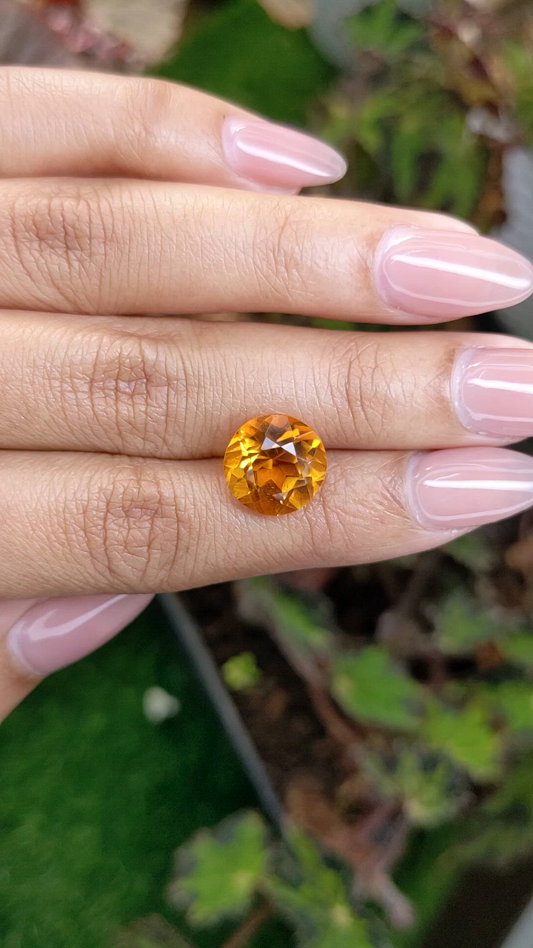5.59 Ct. Orangish Yellow Citrine from Brazil Size Video
