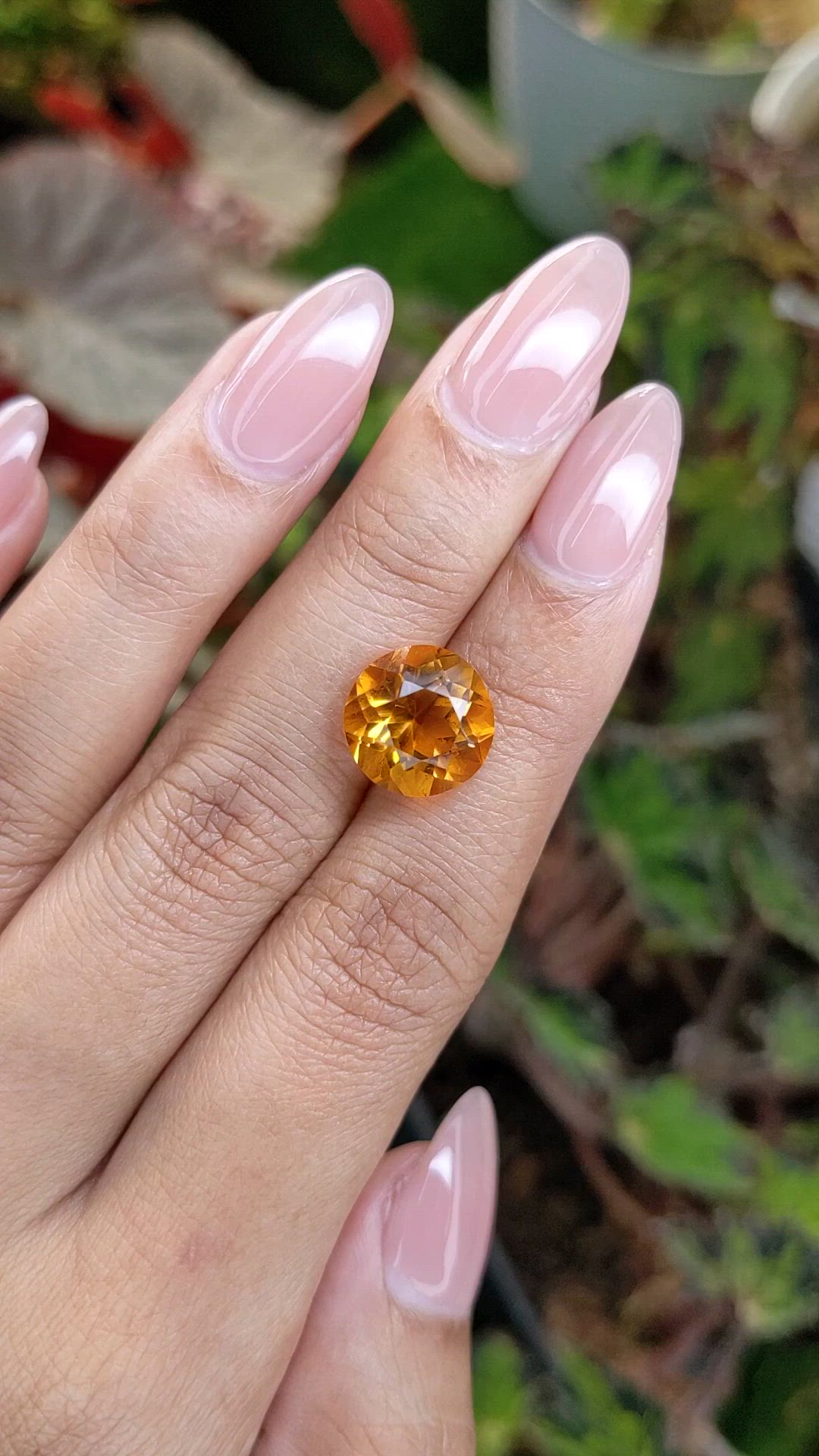 5.59 Ct. Orangish Yellow Citrine from Brazil Size Video