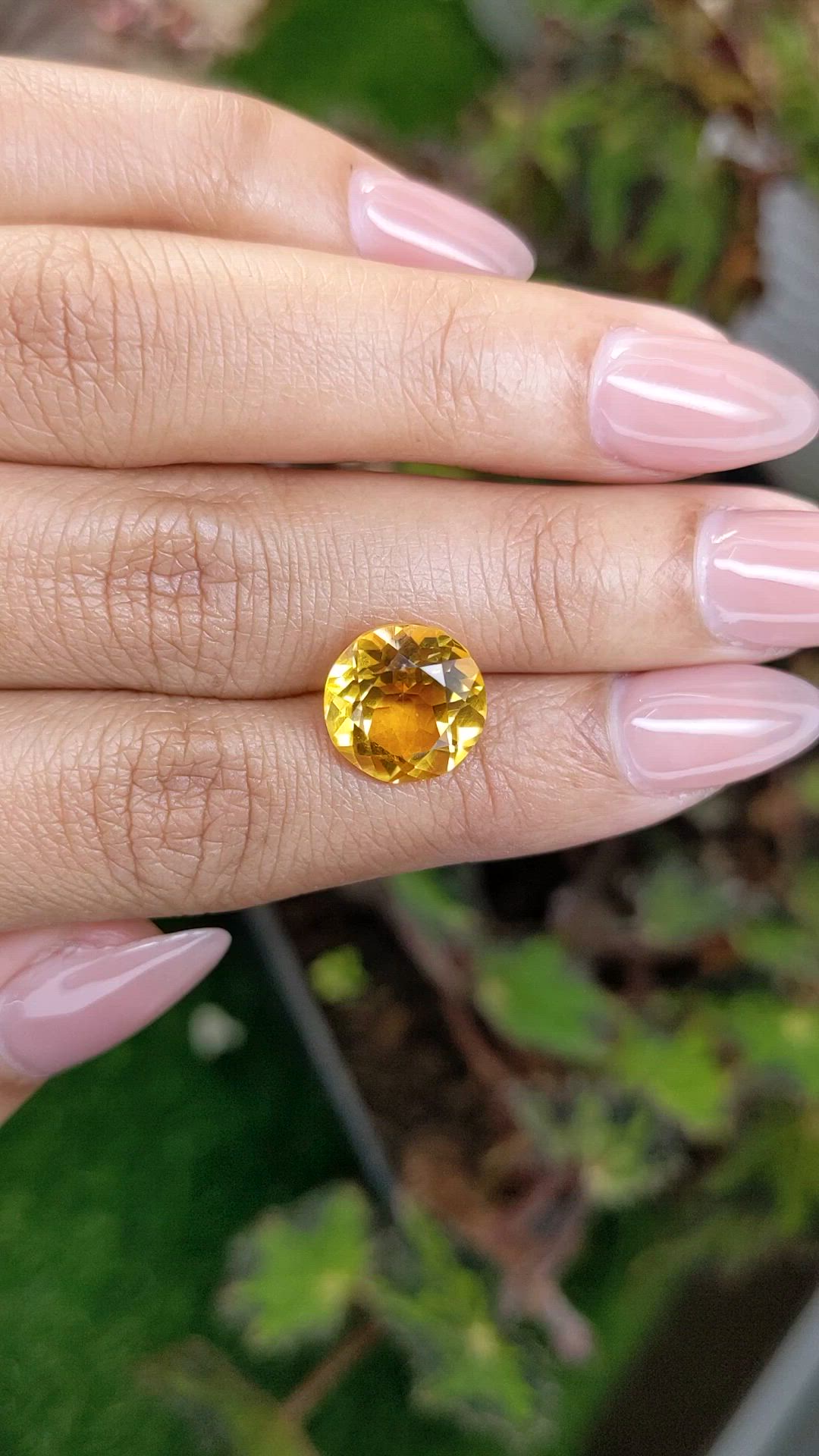 5.29 Ct. Yellow Citrine from Brazil Size Video