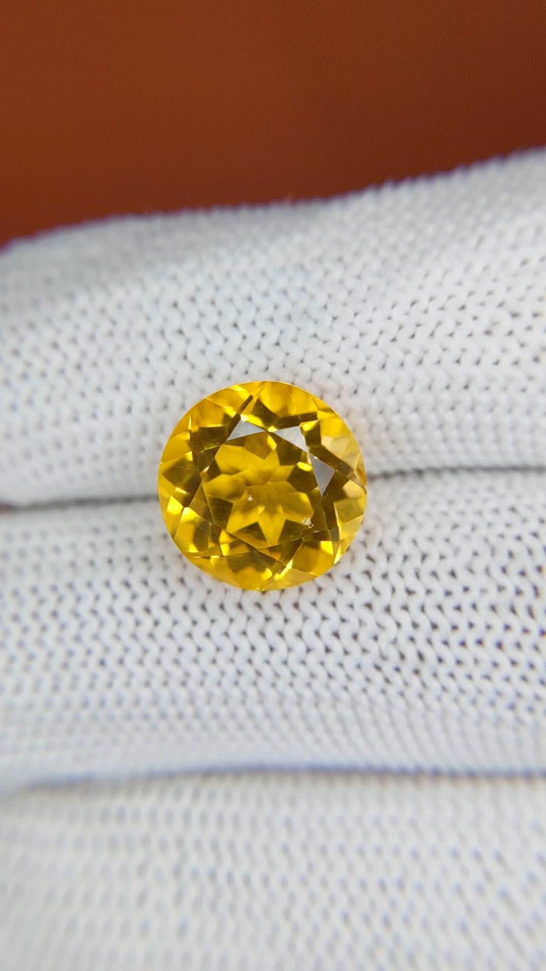 5.29 Ct. Yellow Citrine from Brazil Size Video