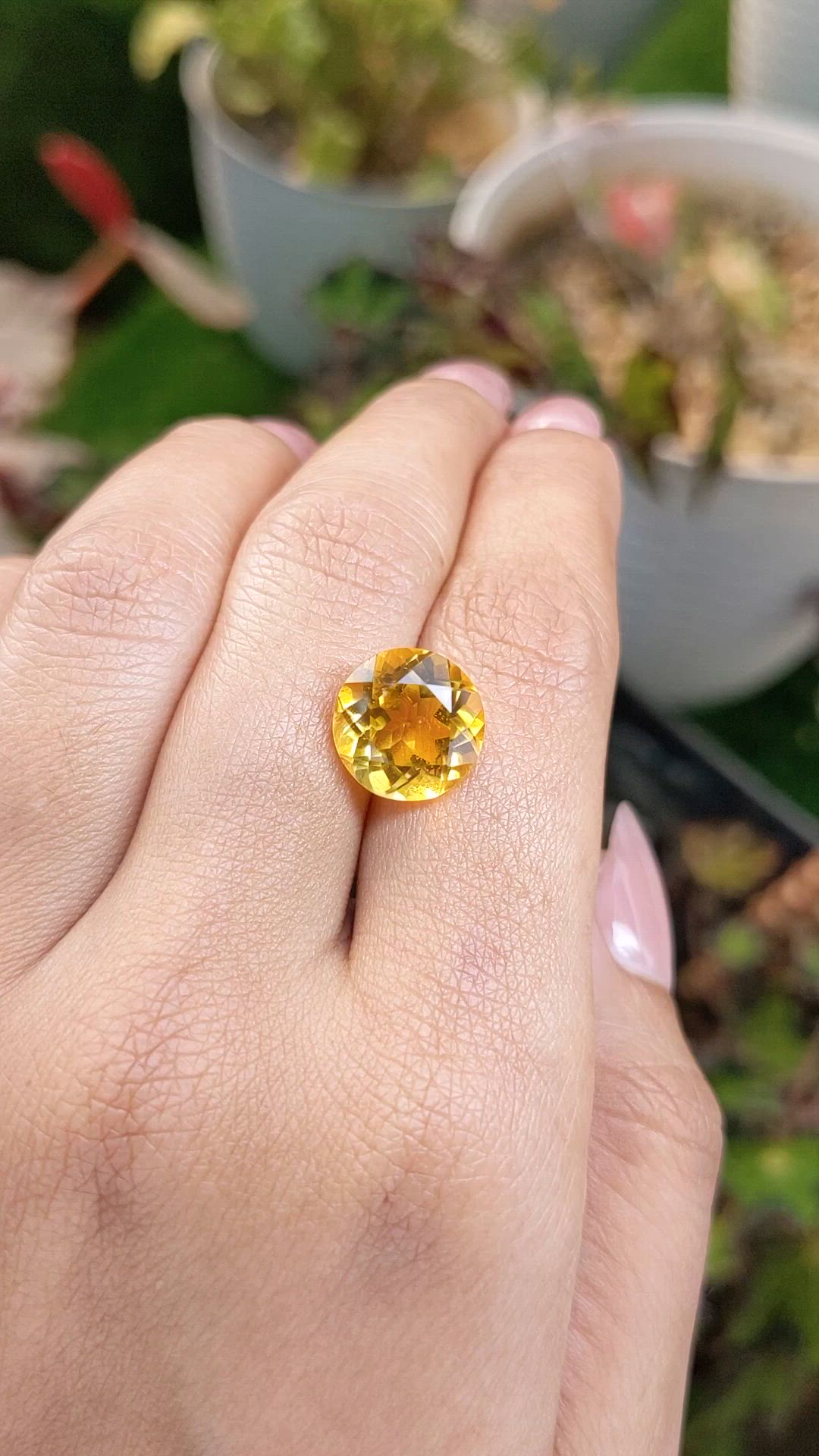 5.29 Ct. Yellow Citrine from Brazil Size Video