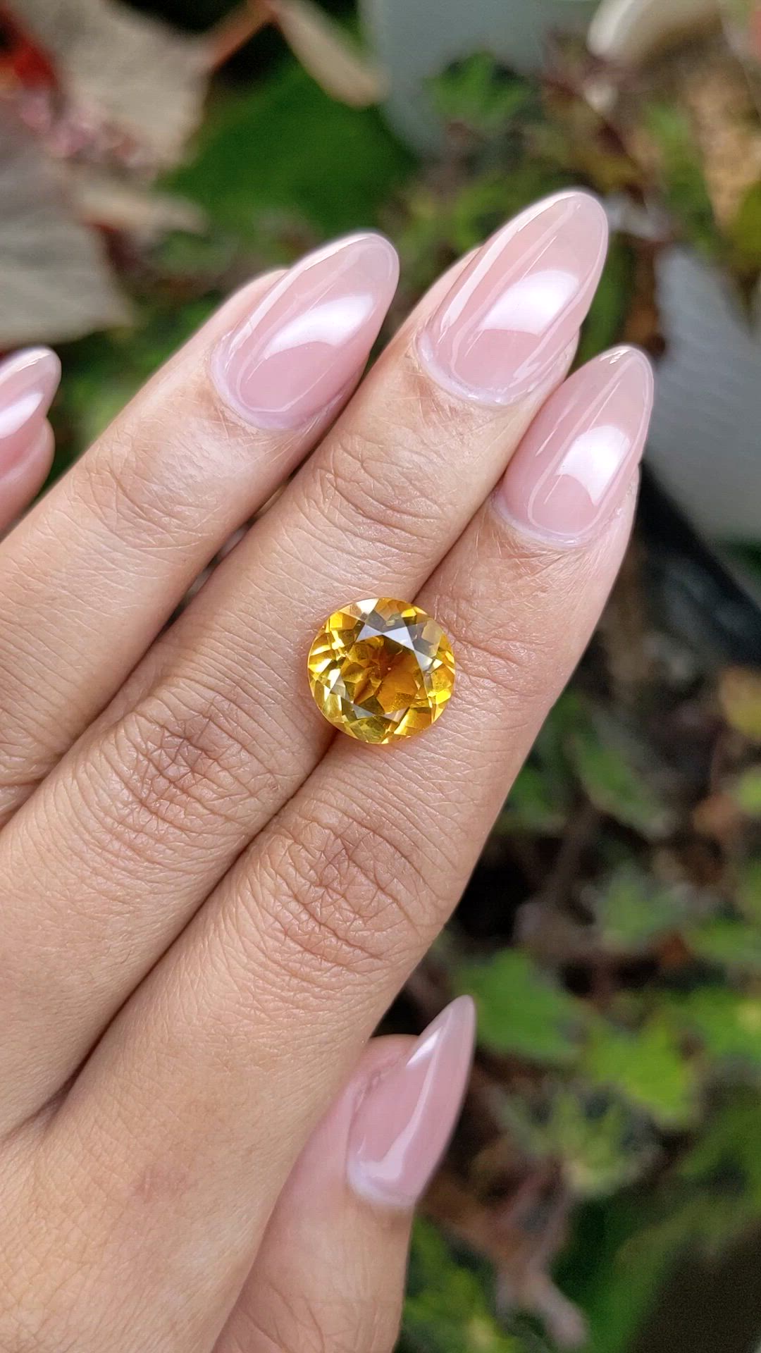 5.29 Ct. Yellow Citrine from Brazil Size Video