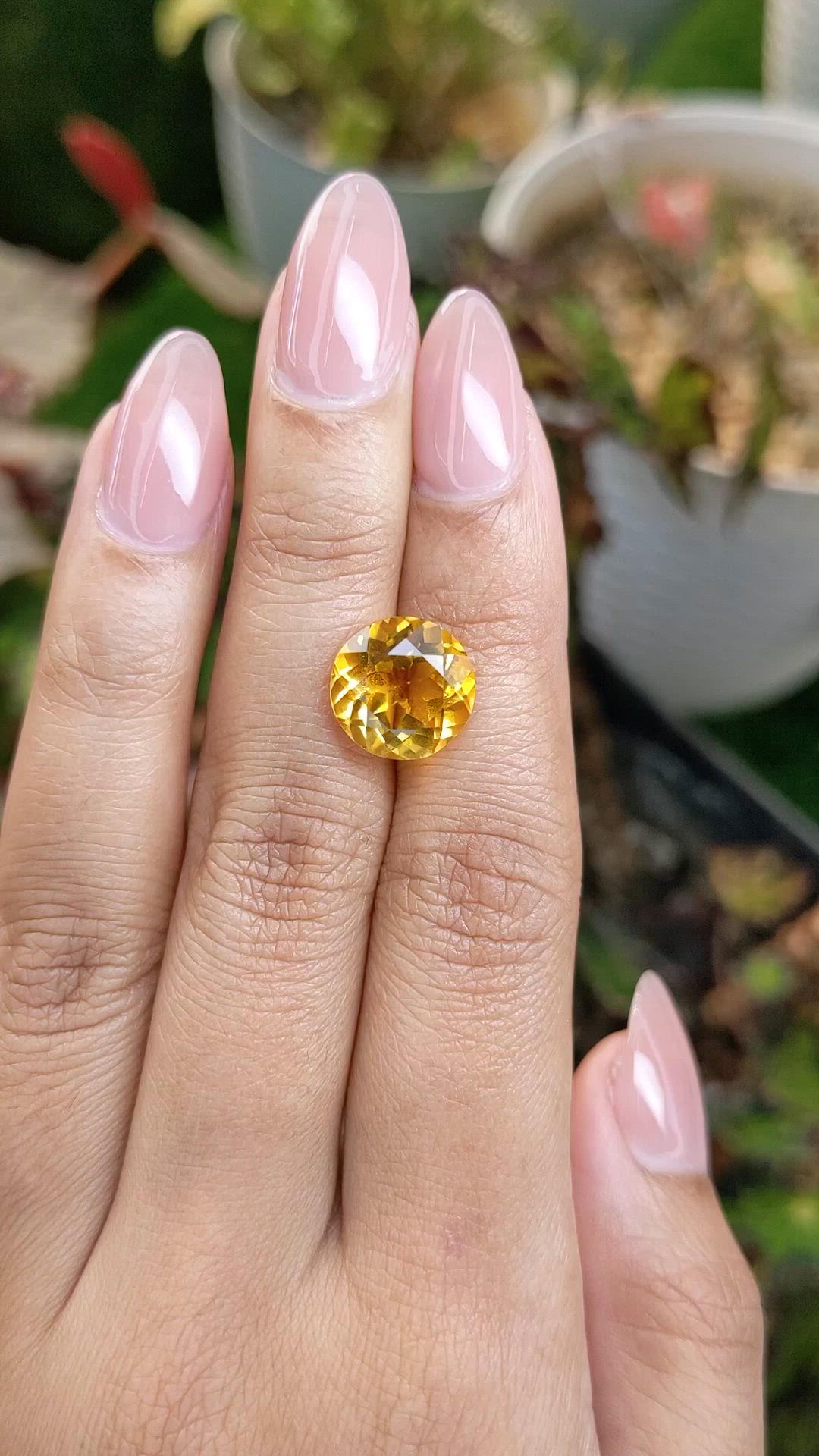 5.29 Ct. Yellow Citrine from Brazil Size Video