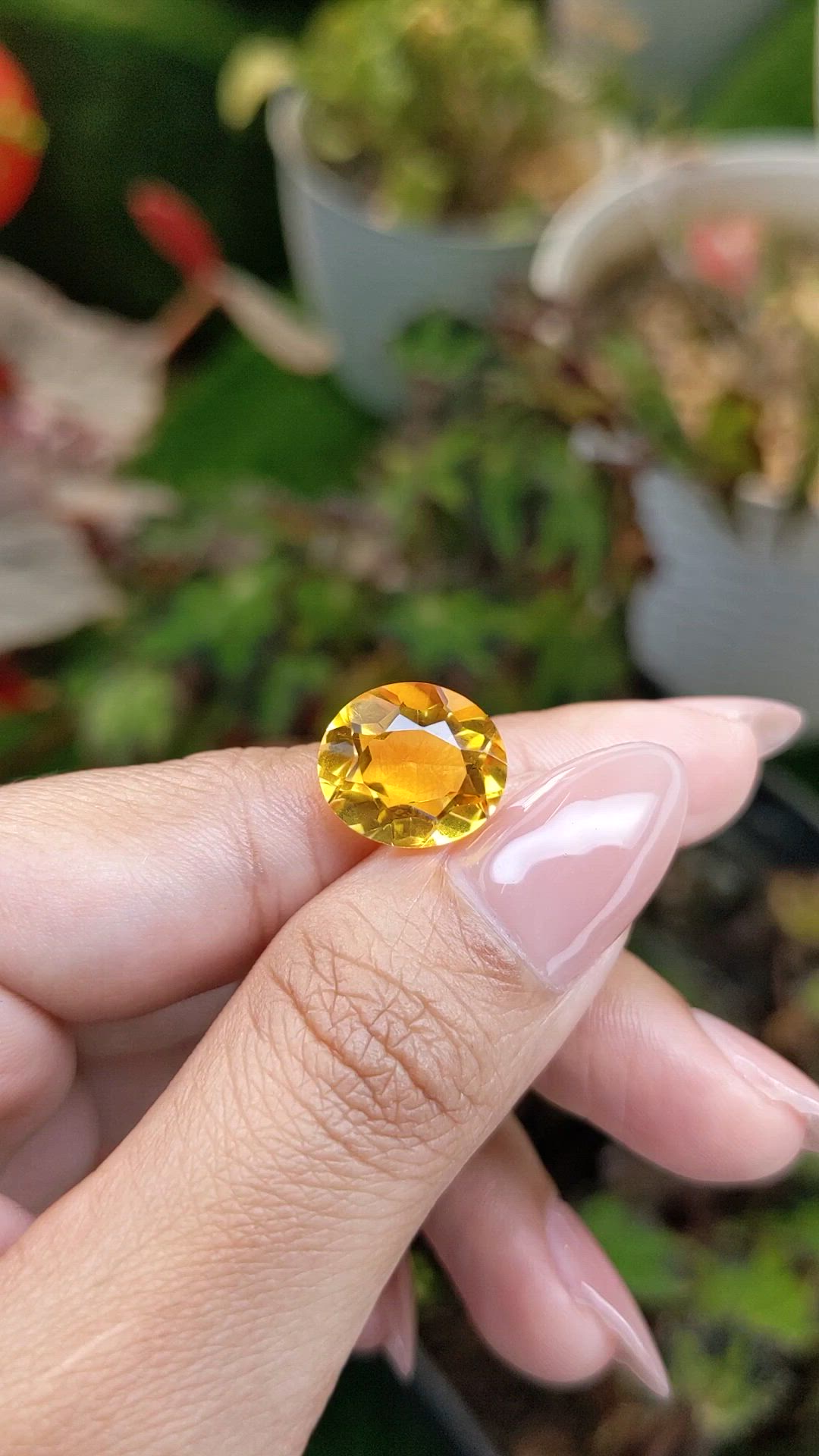 5.97 Ct. Yellow Citrine from Brazil Size Video