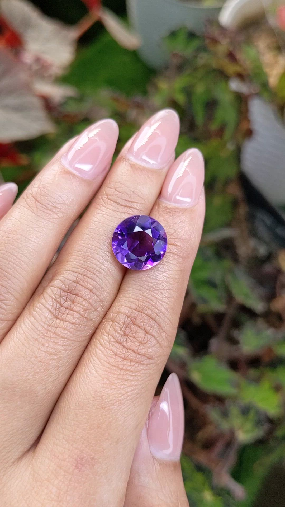 6.57 Ct. Purple Amethyst from Brazil Size Video