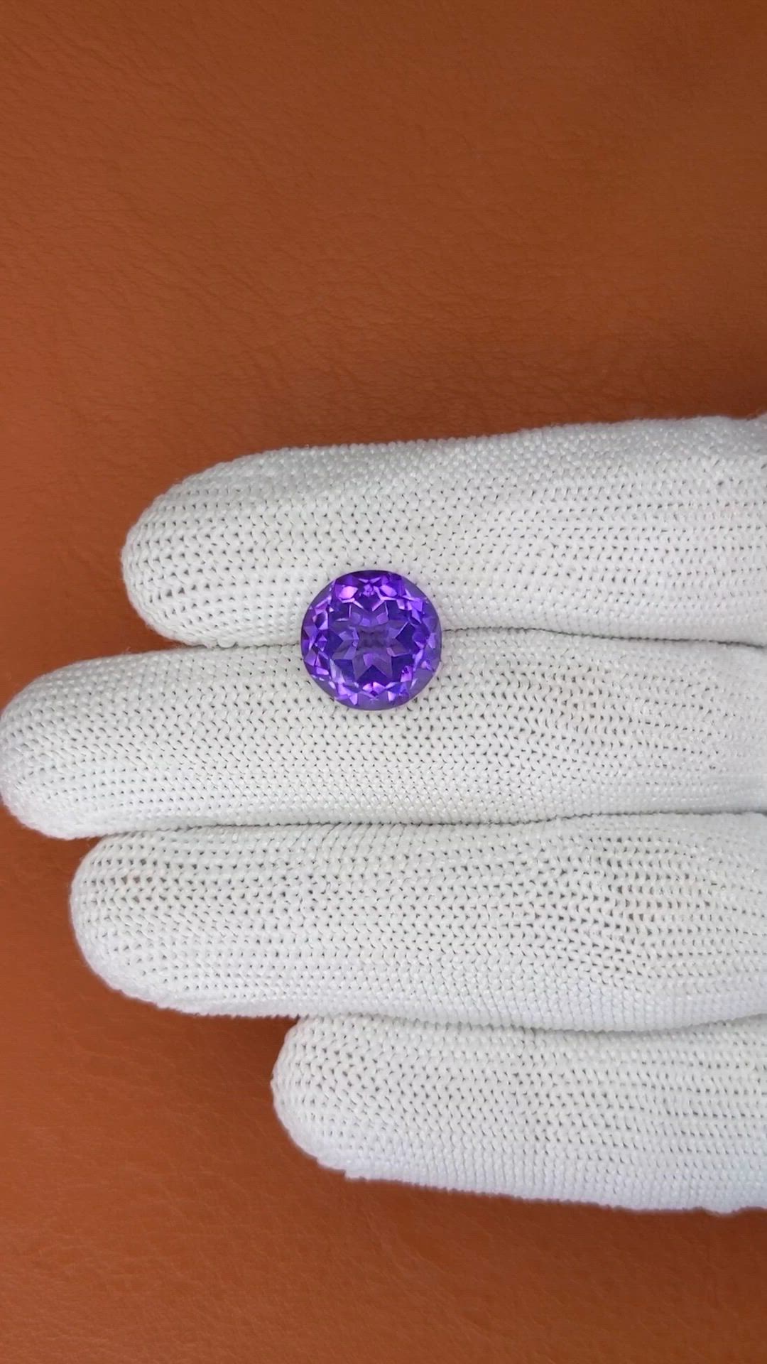 6.10 Ct. Purple Amethyst from Brazil Size Video