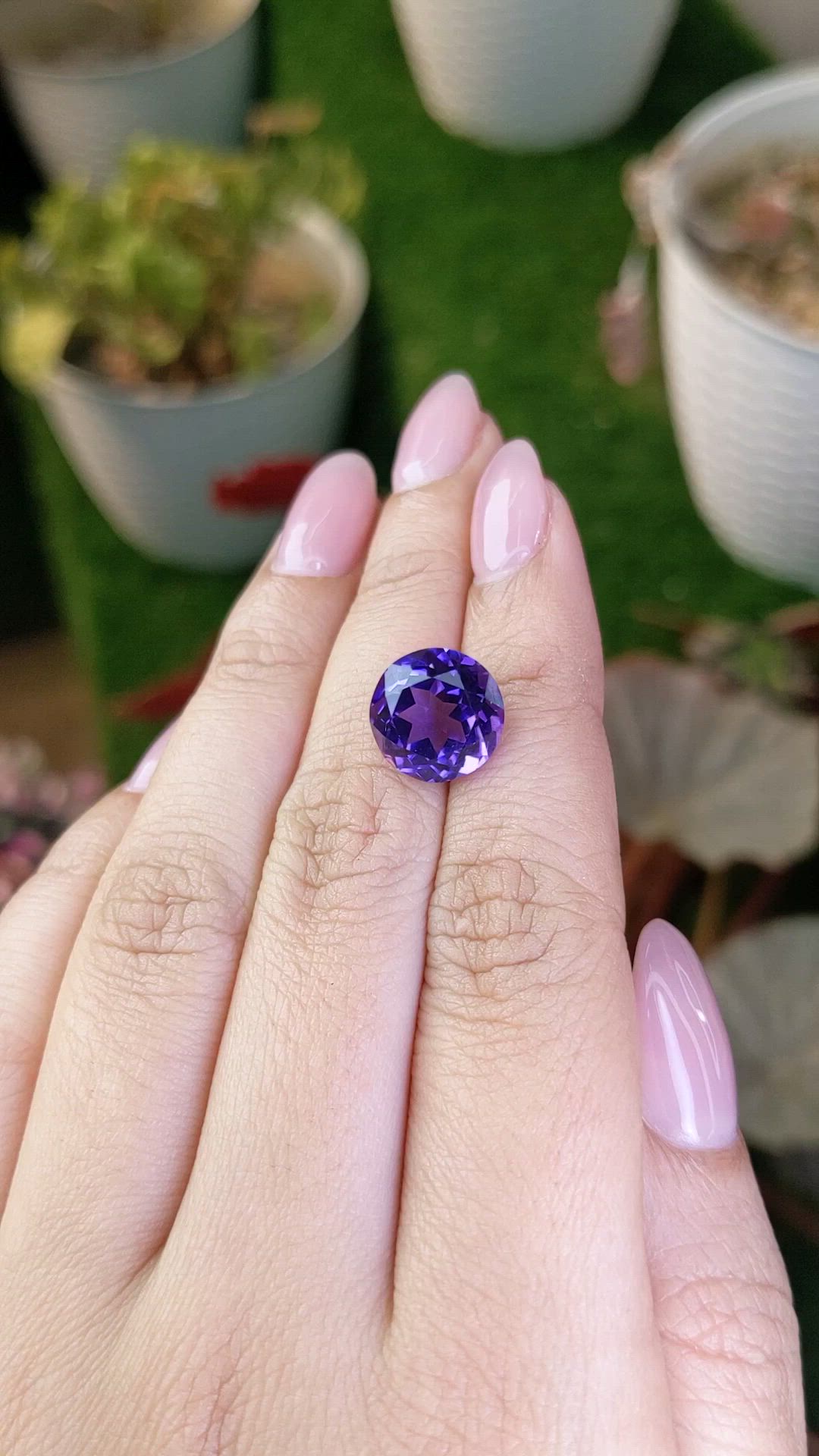 6.10 Ct. Purple Amethyst from Brazil Size Video