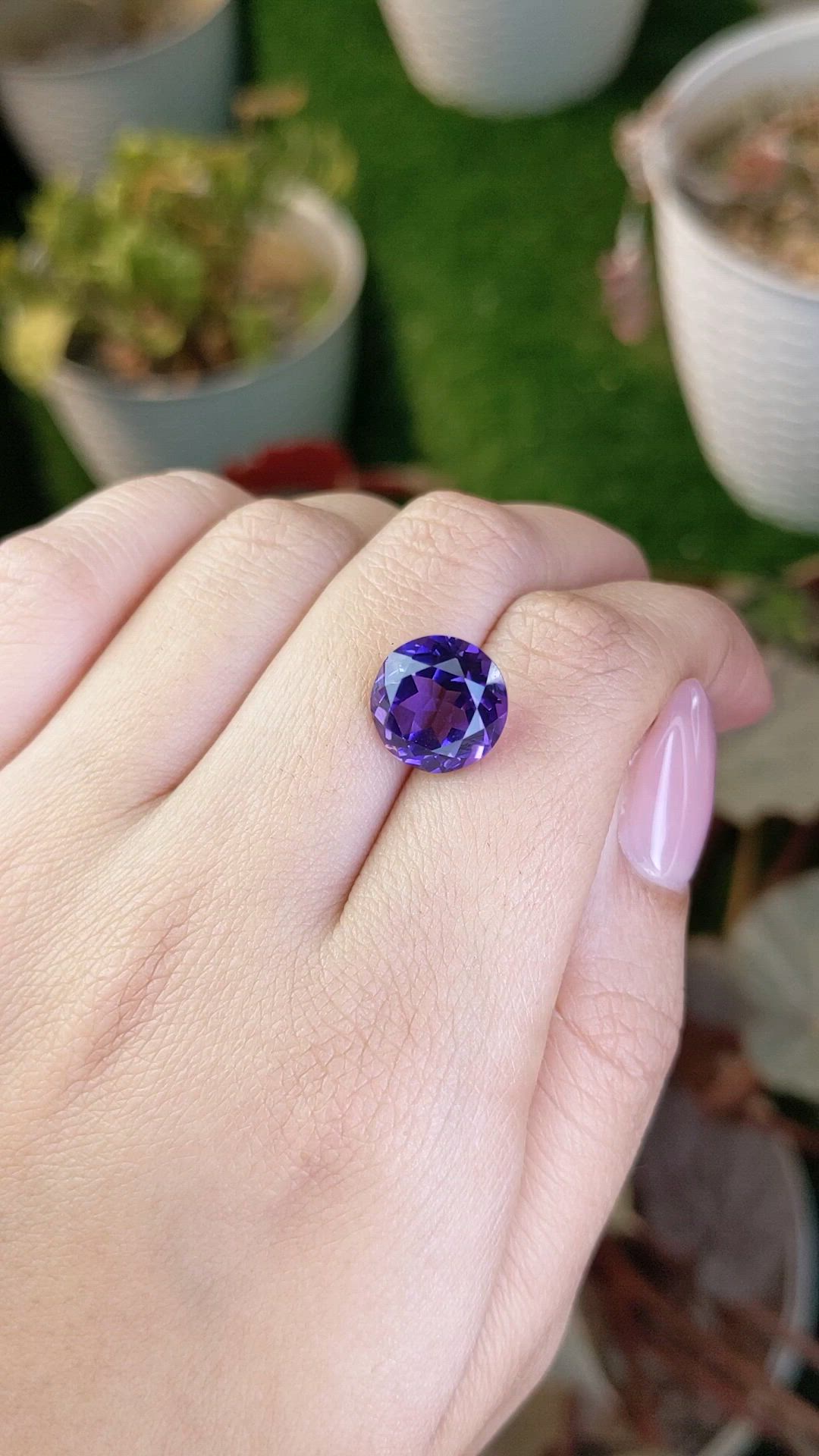 6.10 Ct. Purple Amethyst from Brazil Size Video