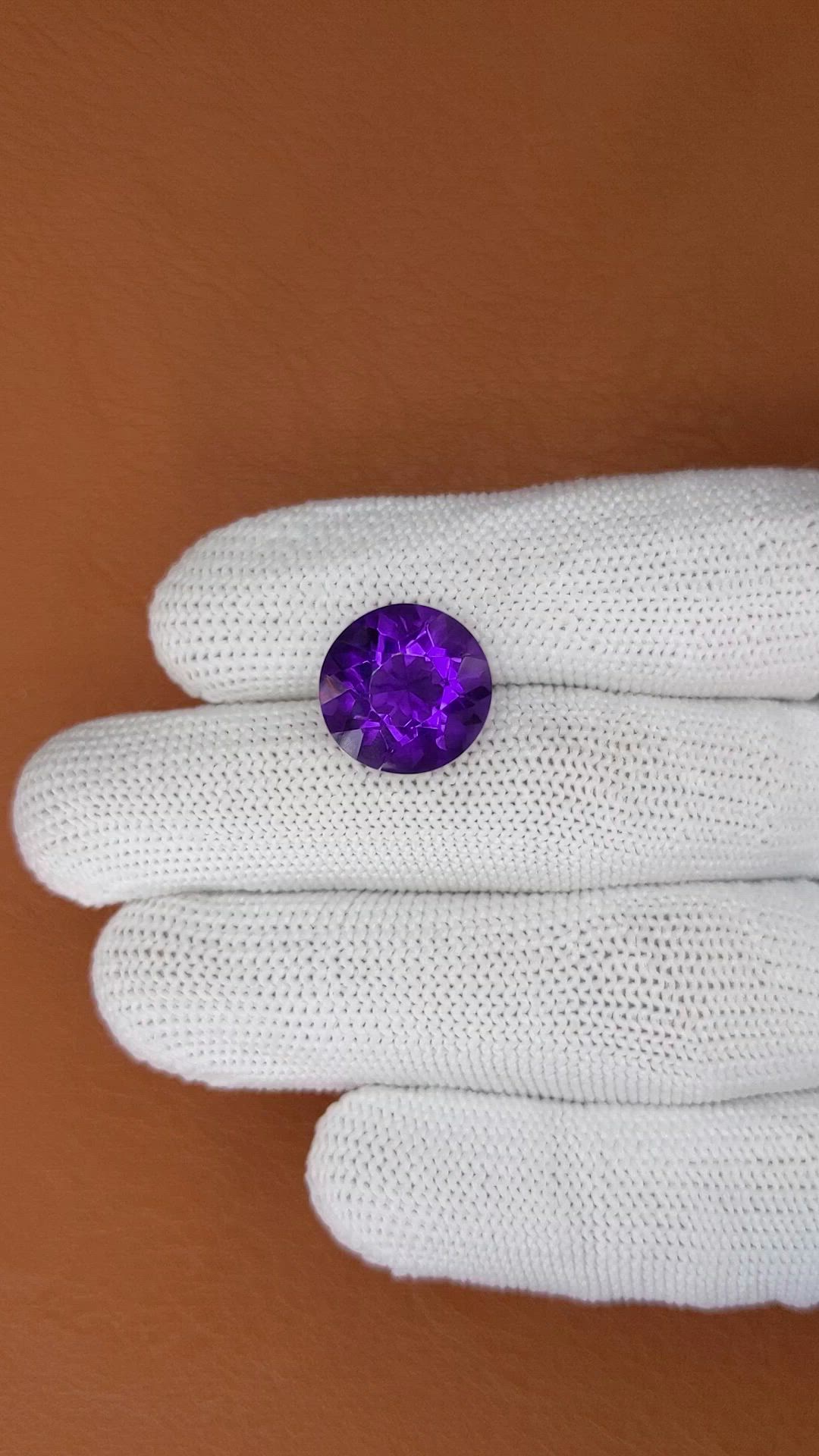 8.36 Ct. Purple Amethyst from Brazil Size Video