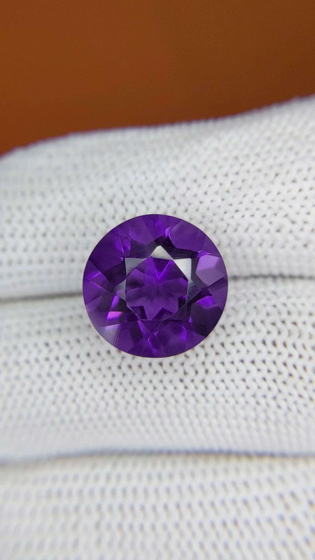 8.36 Ct. Purple Amethyst from Brazil Size Video