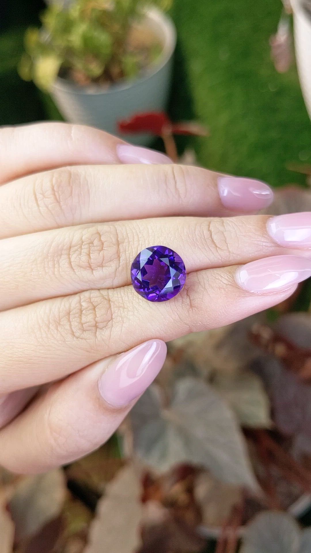 6.24 Ct. Purple Amethyst from Brazil Size Video
