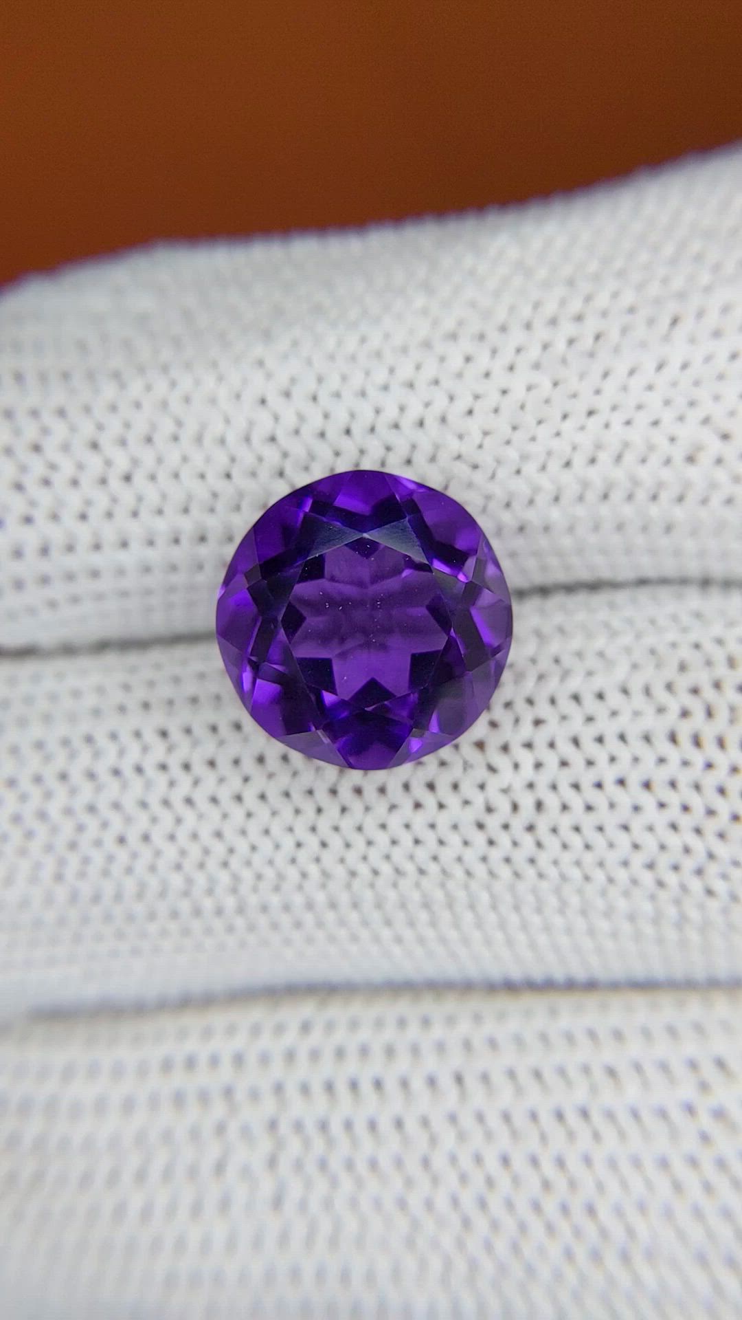 6.24 Ct. Purple Amethyst from Brazil Size Video