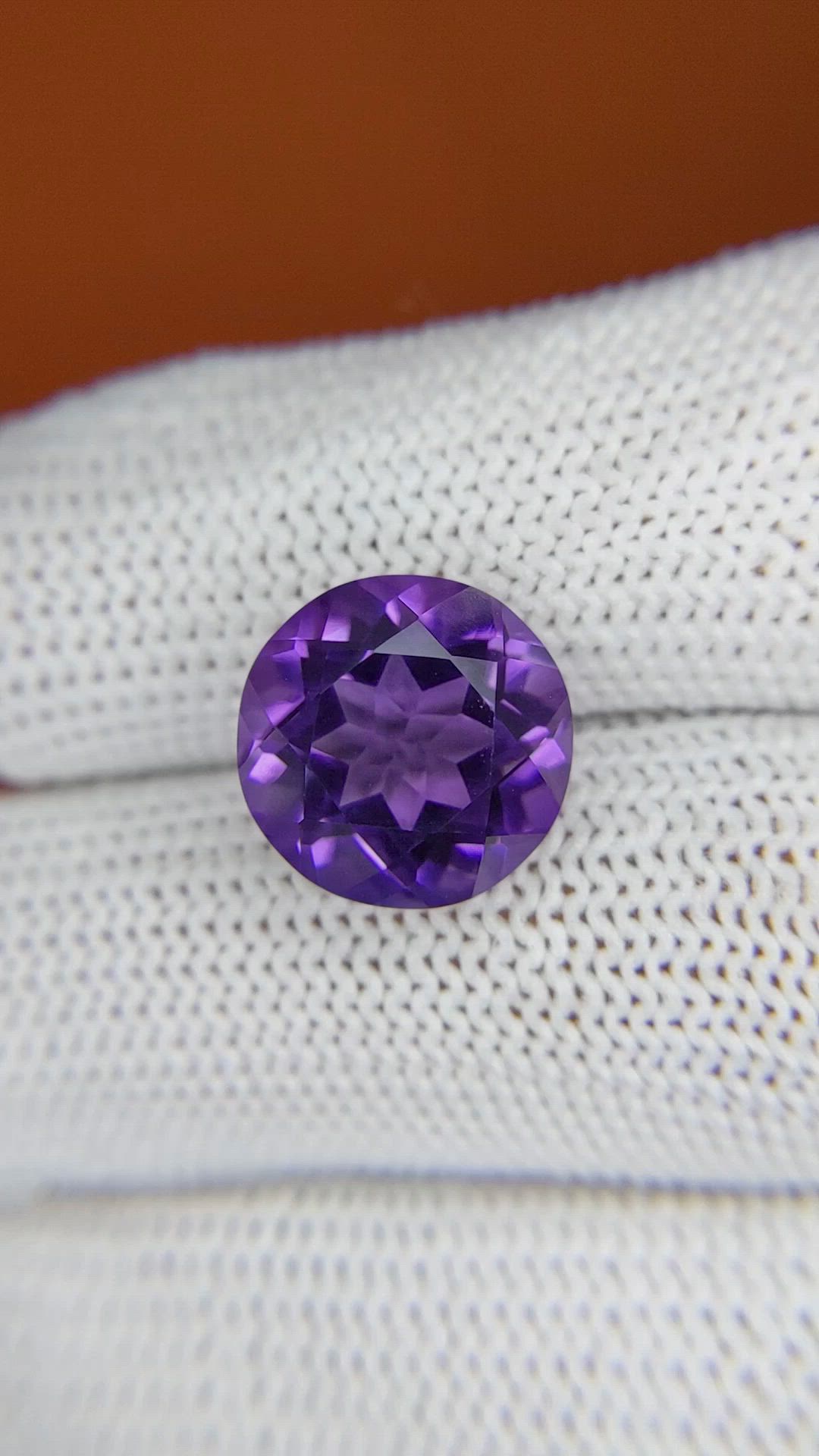 6.31 Ct. Purple Amethyst from Brazil Size Video