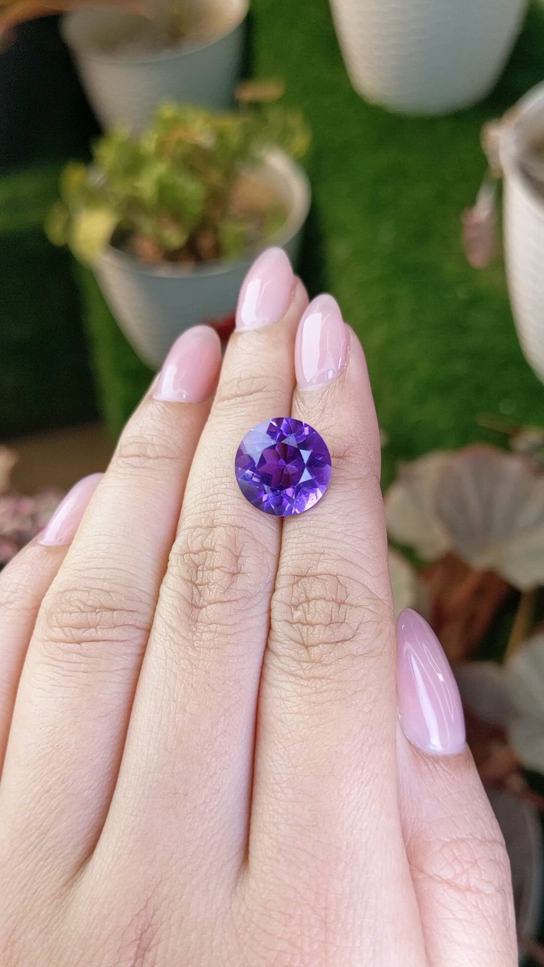 7.00 Ct. Purple Amethyst from Brazil Size Video