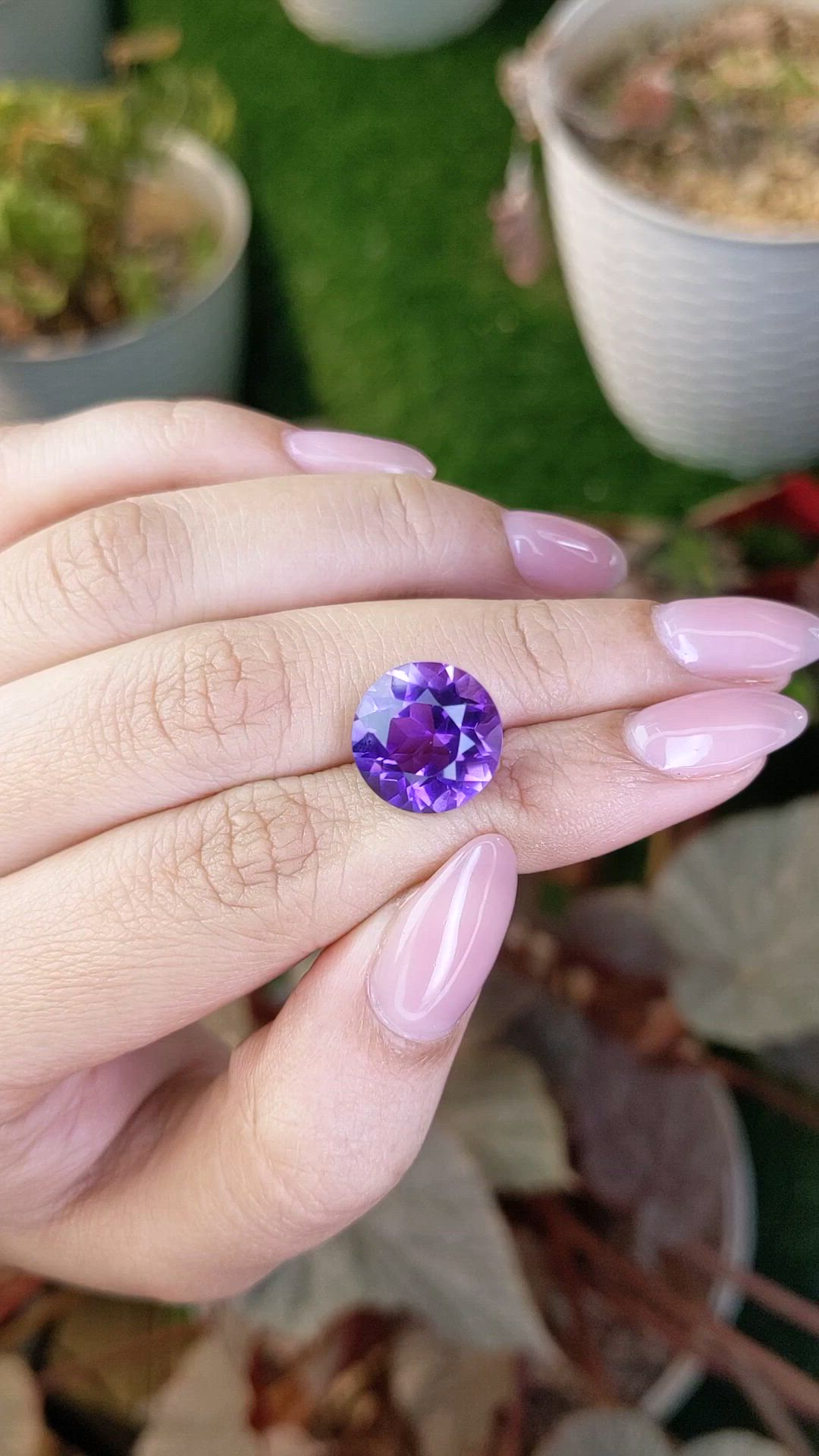 7.00 Ct. Purple Amethyst from Brazil Size Video