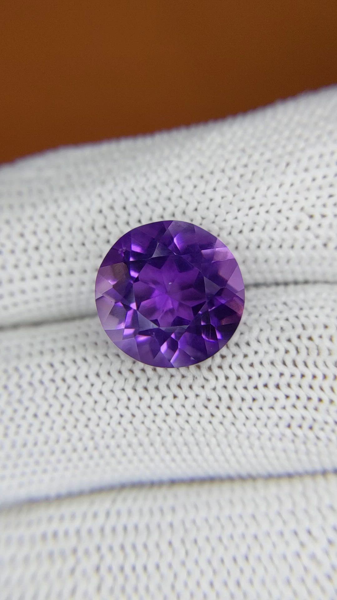 7.00 Ct. Purple Amethyst from Brazil Size Video