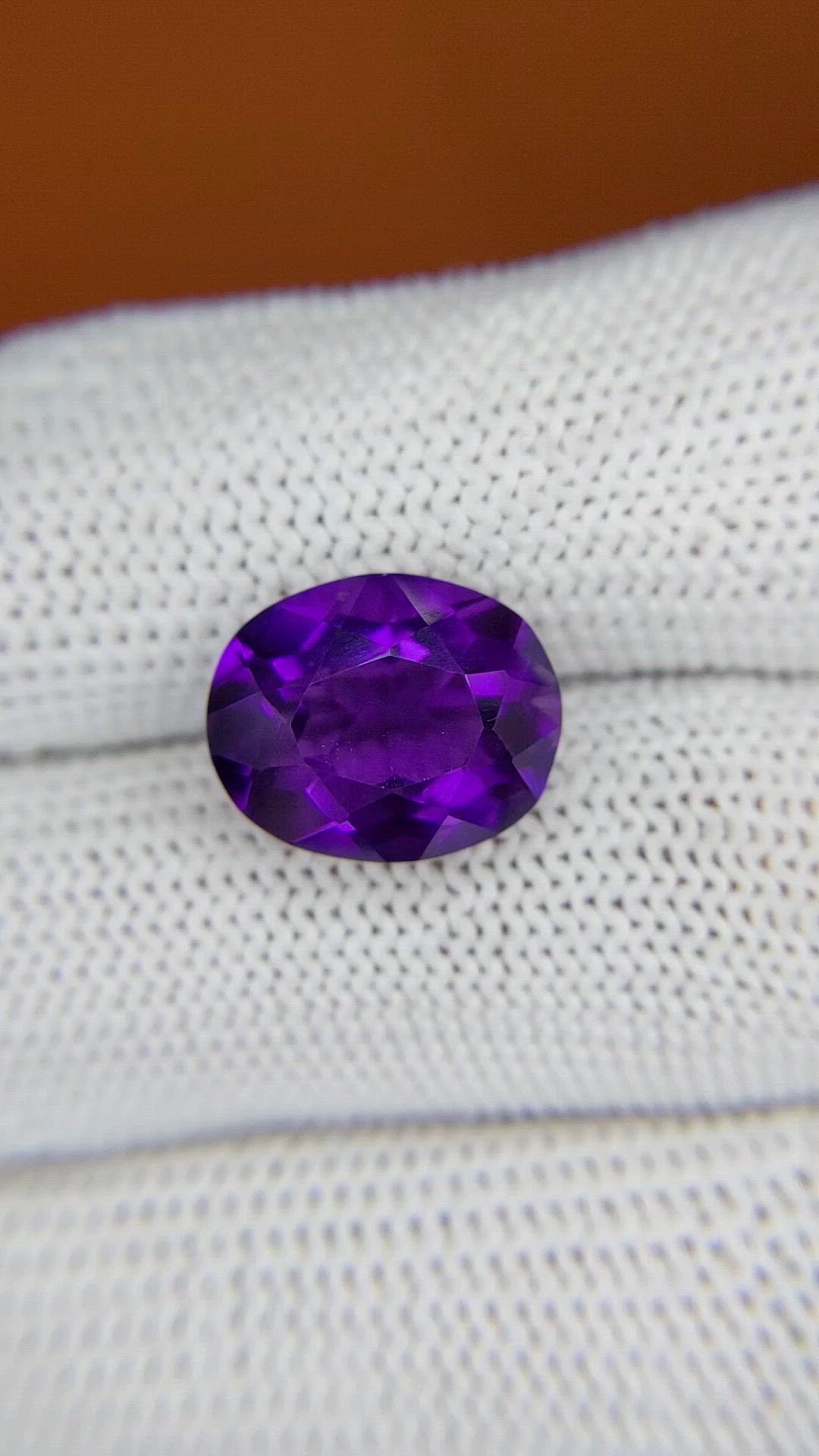 5.92 Ct. Purple Amethyst from Brazil Size Video