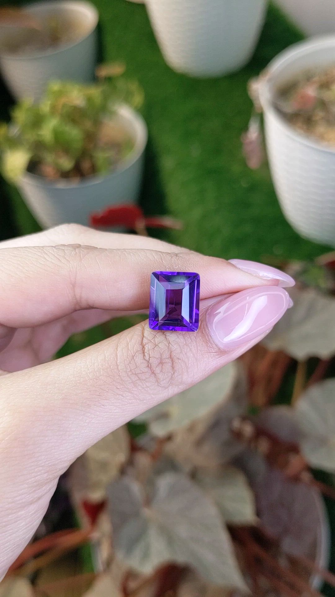 7.17 Ct. Purple Amethyst from Brazil Size Video