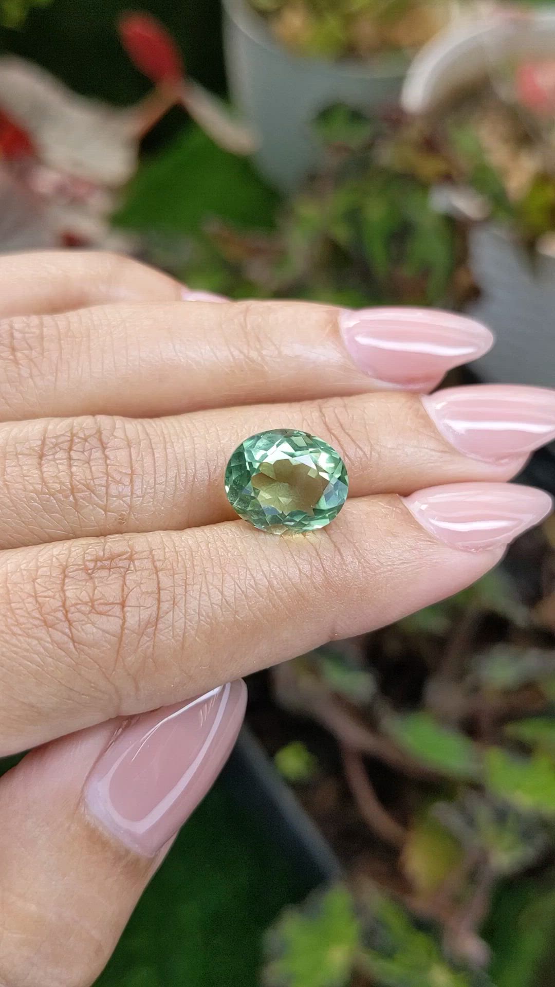 5.33 Ct. Green Prasiolite from Brazil Size Video