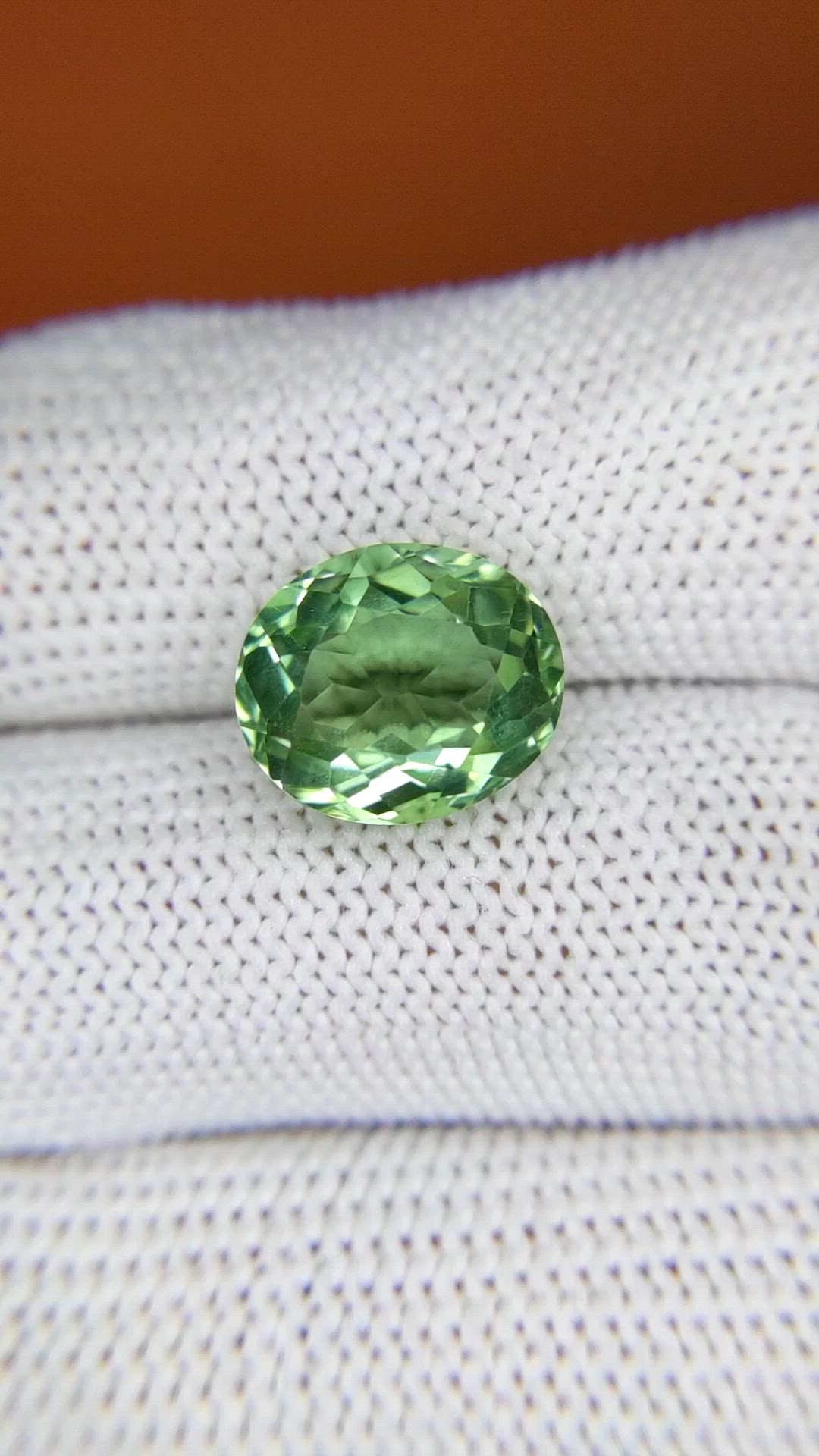 5.33 Ct. Green Prasiolite from Brazil Size Video