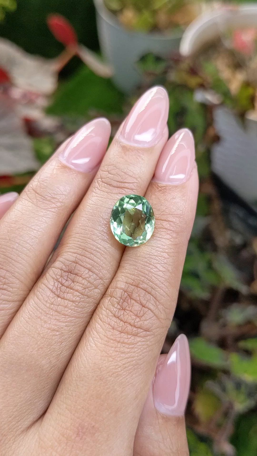 5.33 Ct. Green Prasiolite from Brazil Size Video
