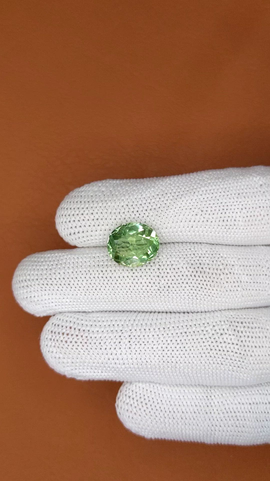 5.33 Ct. Green Prasiolite from Brazil Size Video