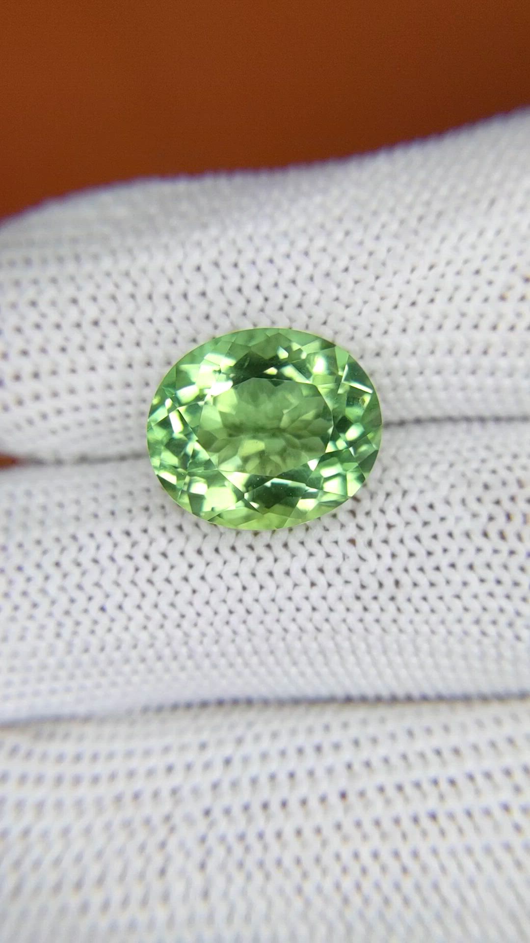 7.30 Ct. Green Prasiolite from Brazil Size Video