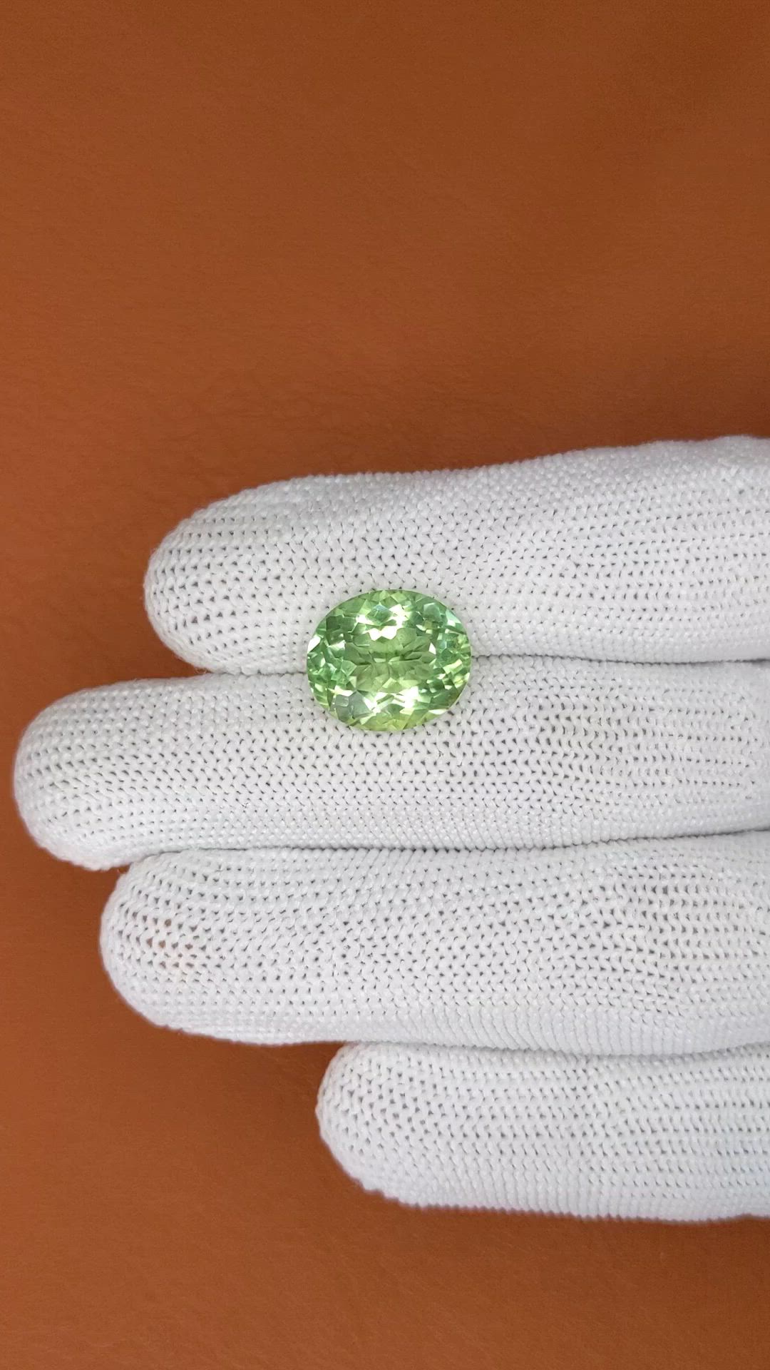 7.30 Ct. Green Prasiolite from Brazil Size Video