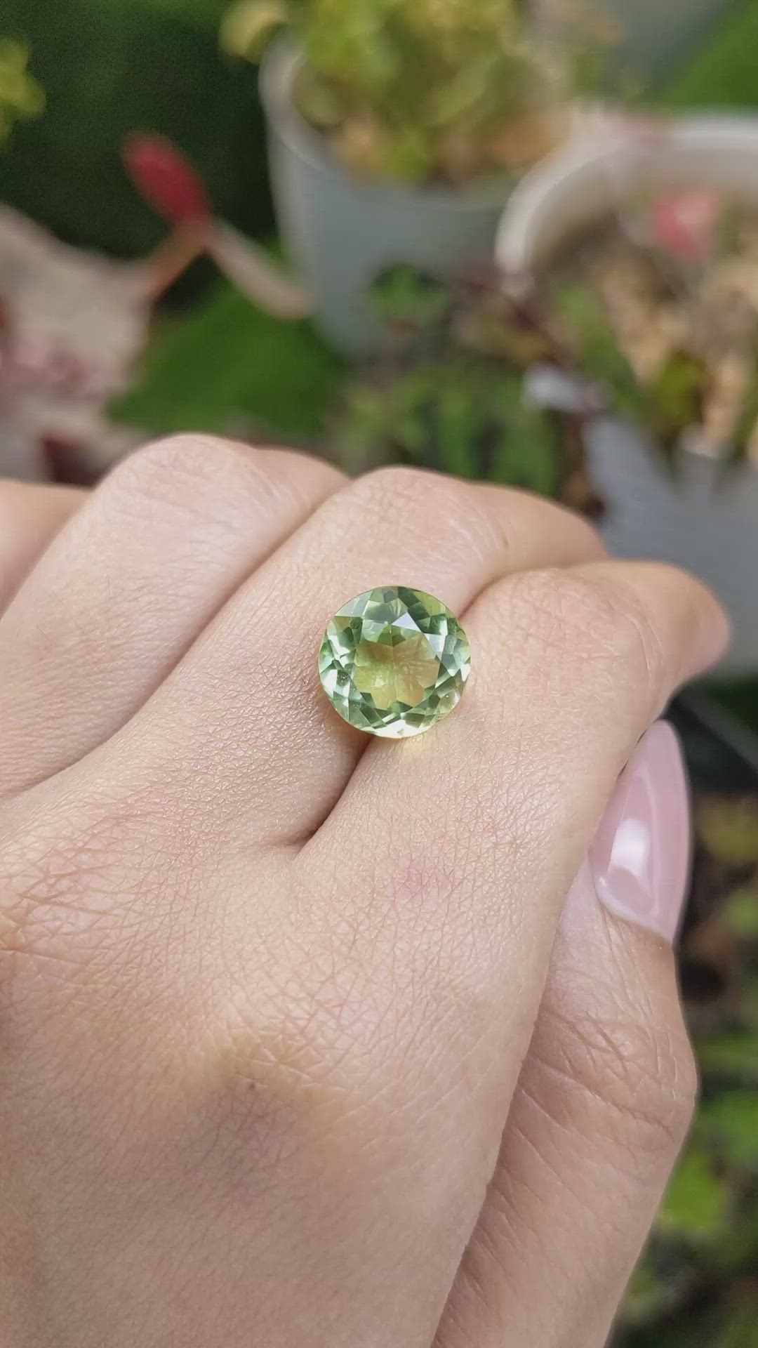 5.44 Ct. Green Prasiolite from Brazil Size Video