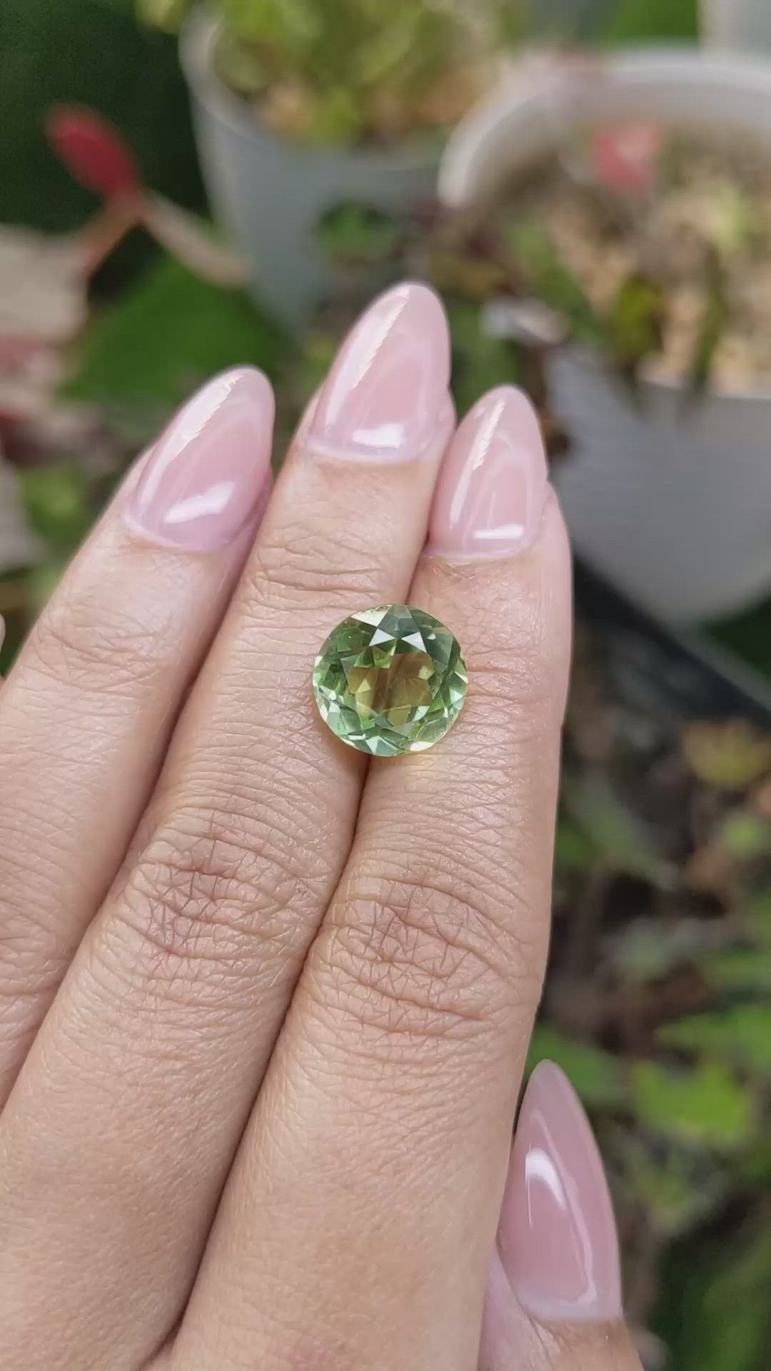 5.44 Ct. Green Prasiolite from Brazil Size Video