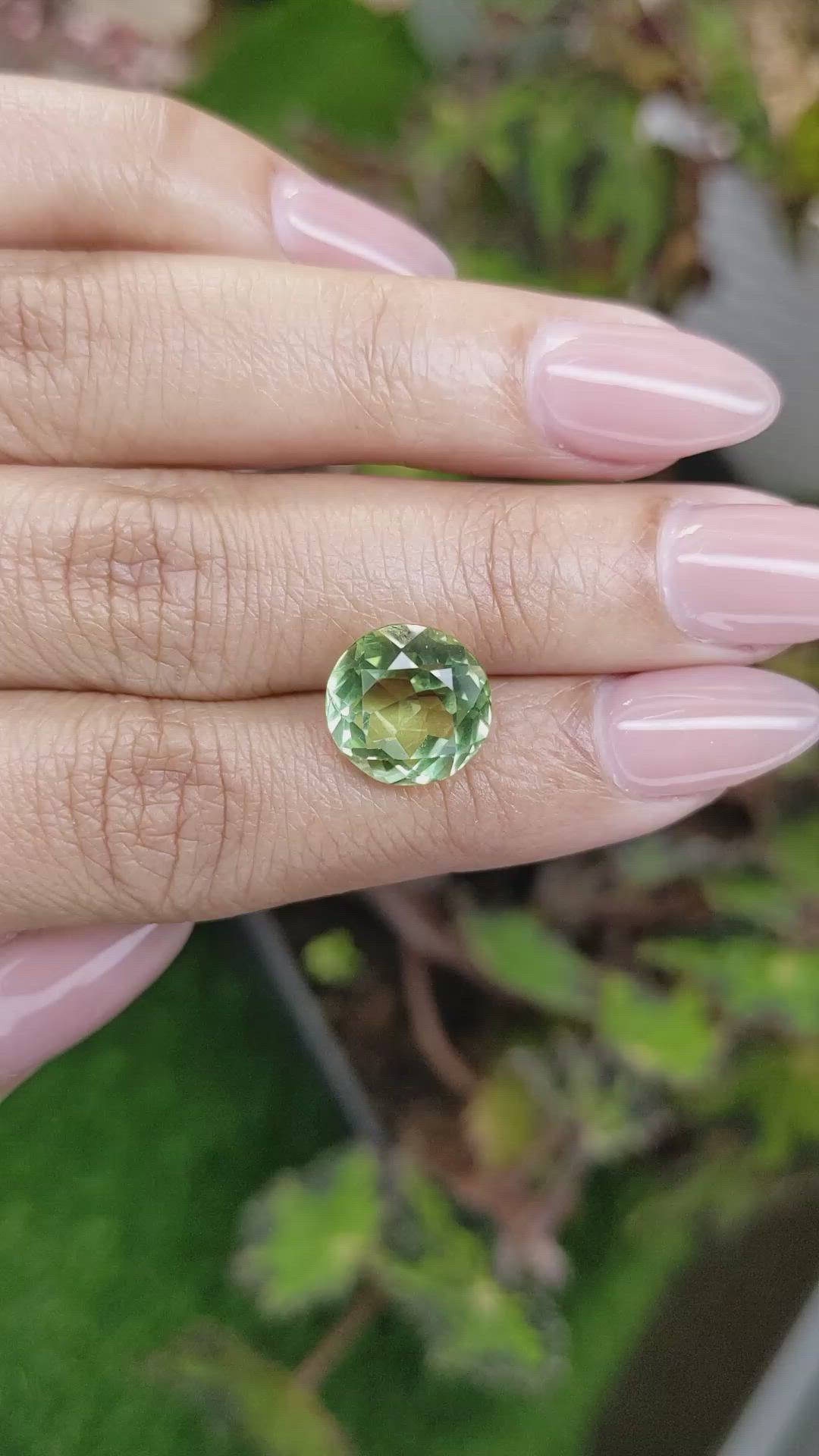 5.44 Ct. Green Prasiolite from Brazil Size Video
