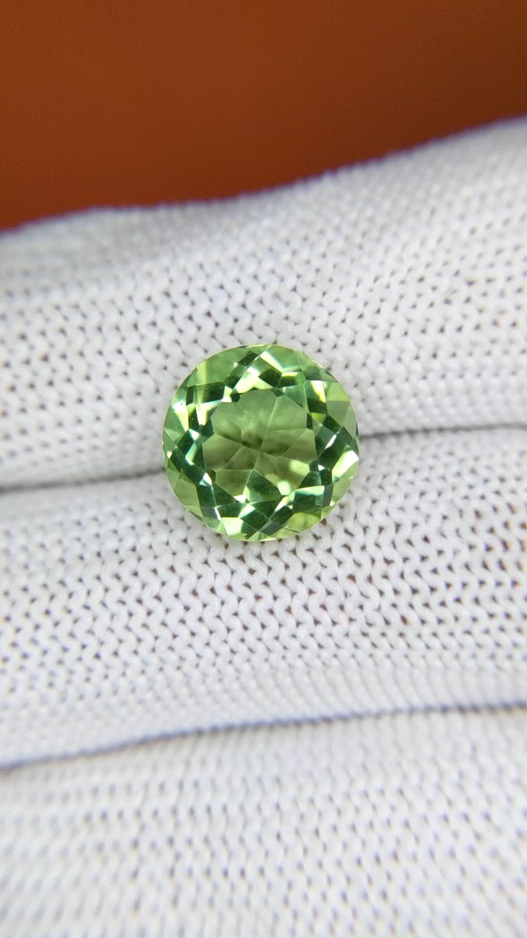 5.44 Ct. Green Prasiolite from Brazil Size Video