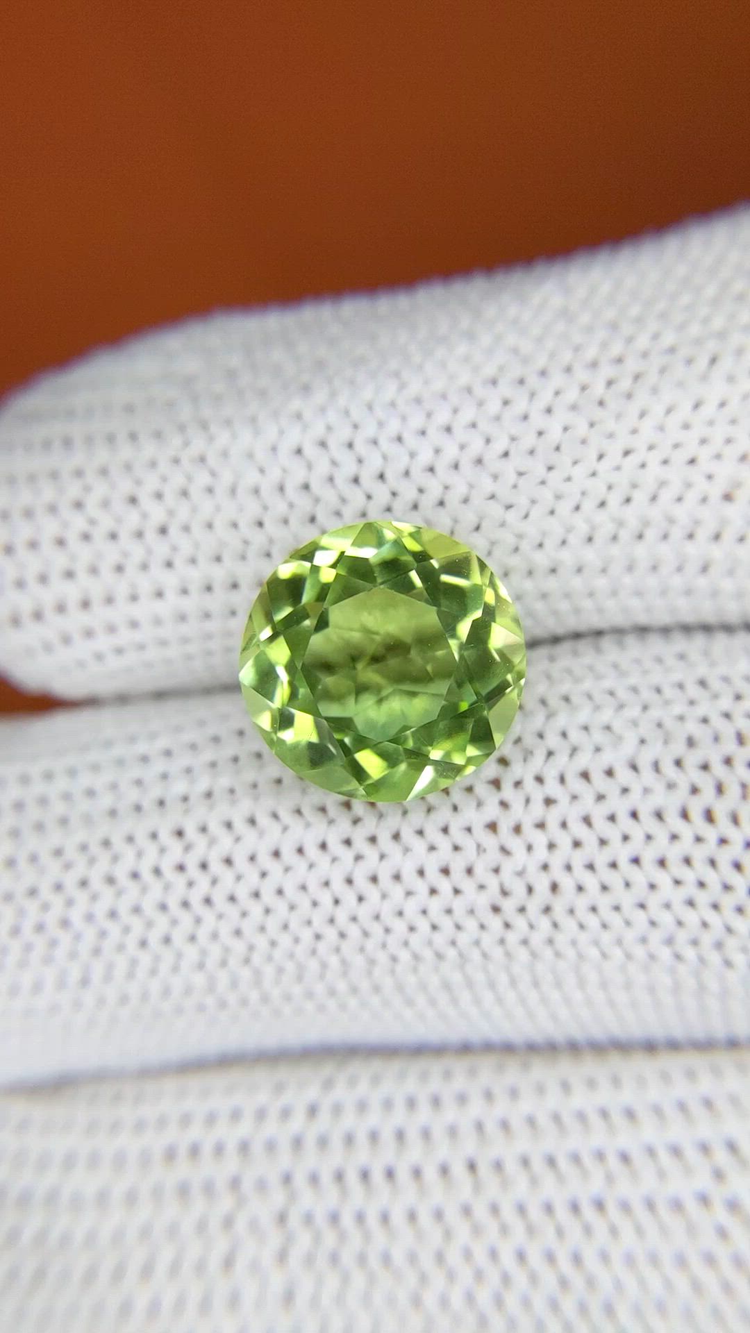 5.77 Ct. Yellowish Green Prasiolite from Brazil Size Video