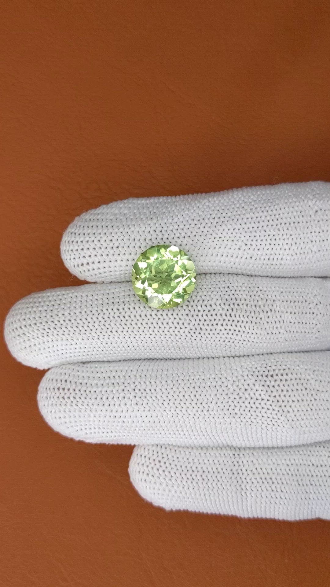 6.19 Ct. Yellowish Green Prasiolite from Brazil Size Video