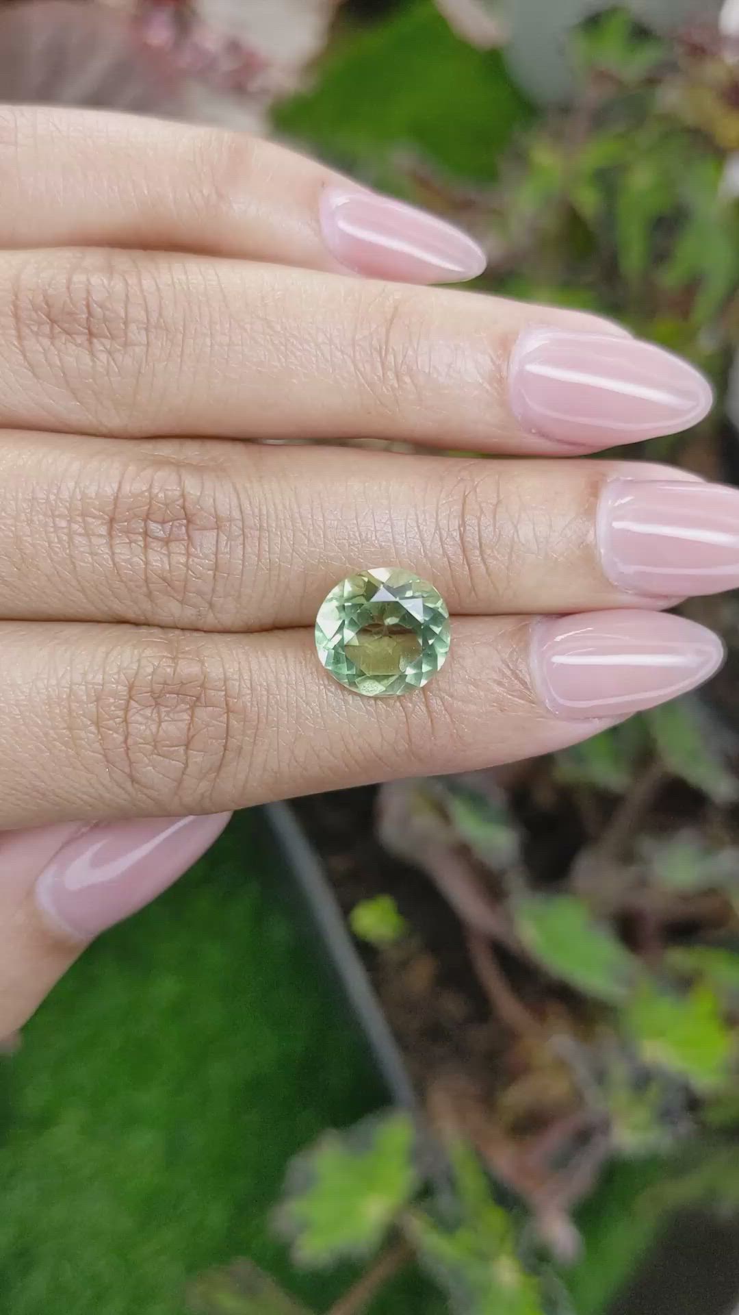4.76 Ct. Green Prasiolite from Brazil Size Video