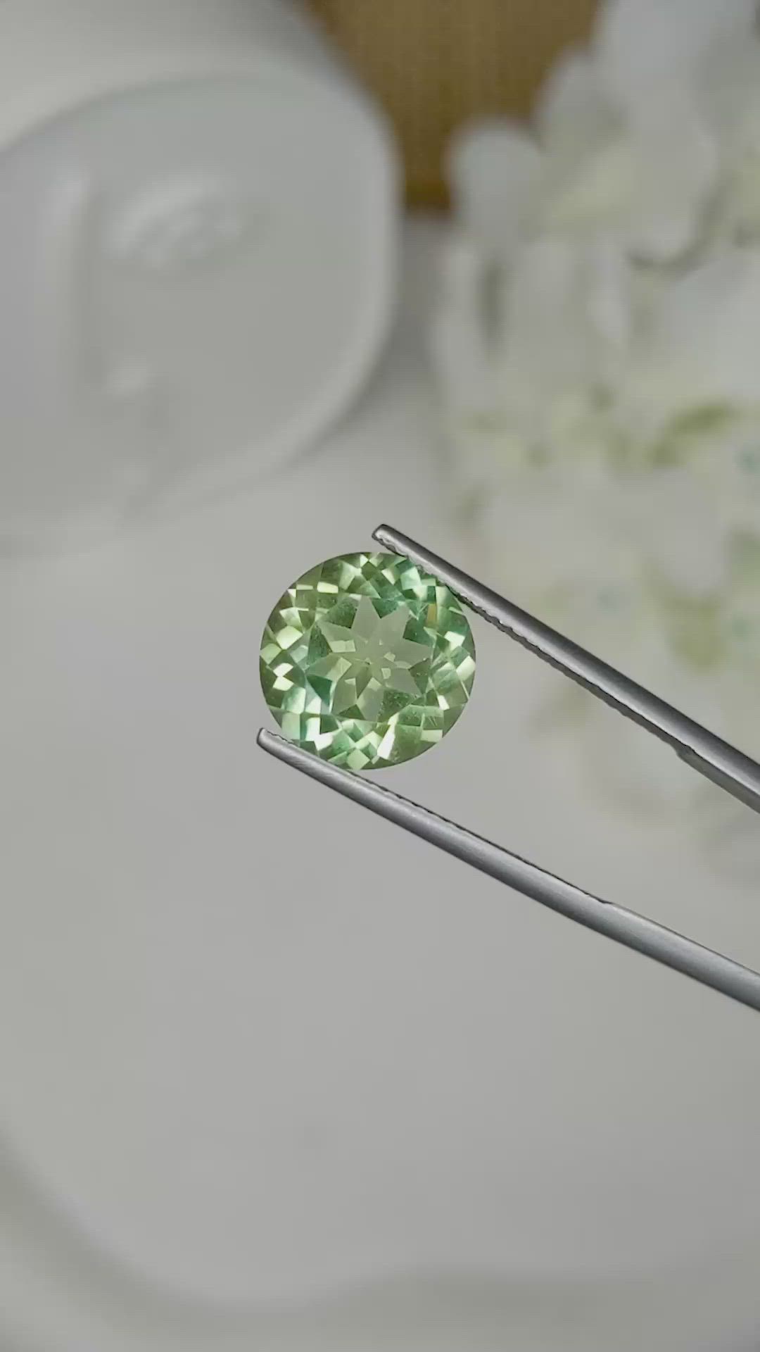 4.76 Ct. Green Prasiolite from Brazil Size Video