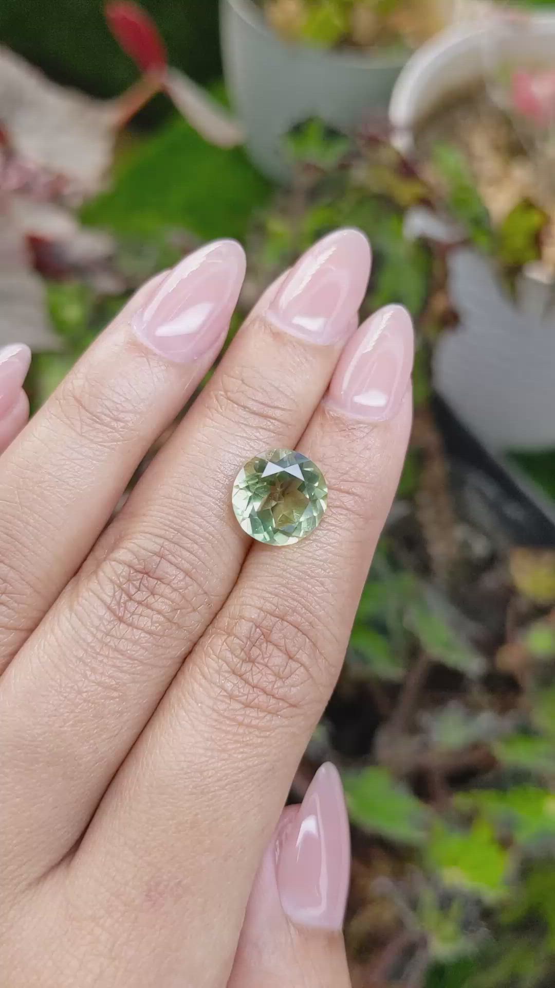 4.76 Ct. Green Prasiolite from Brazil Size Video