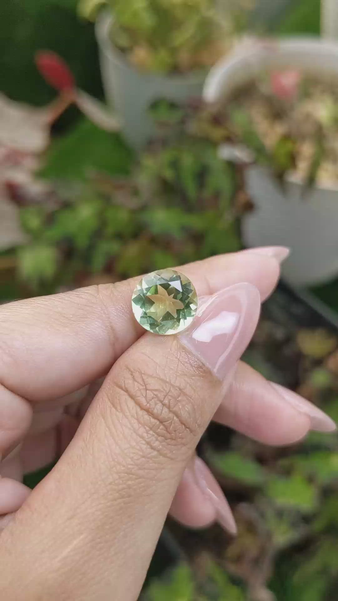 4.76 Ct. Green Prasiolite from Brazil Size Video