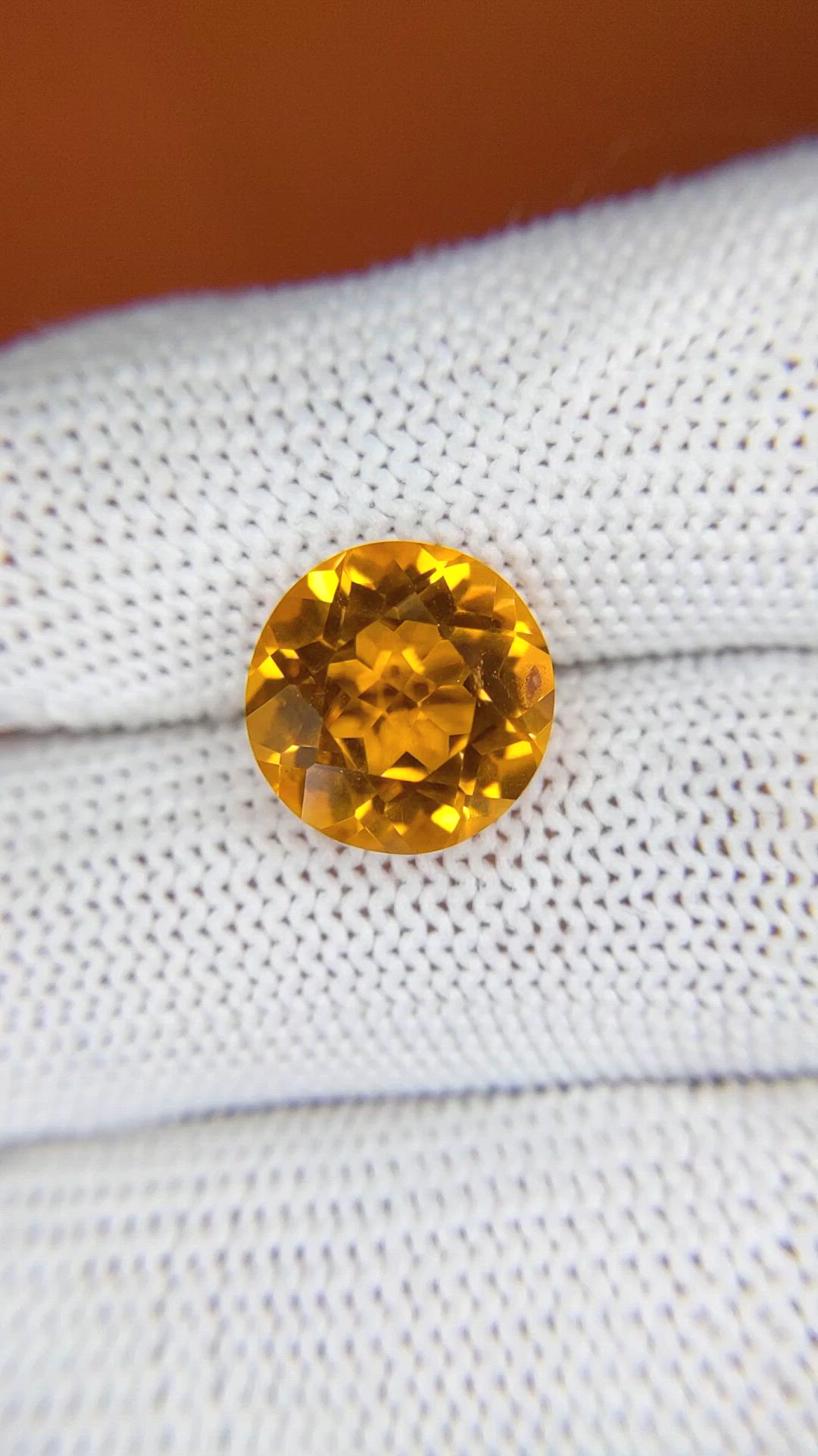 5.14 Ct. Yellowish Orange Citrine from Brazil Size Video