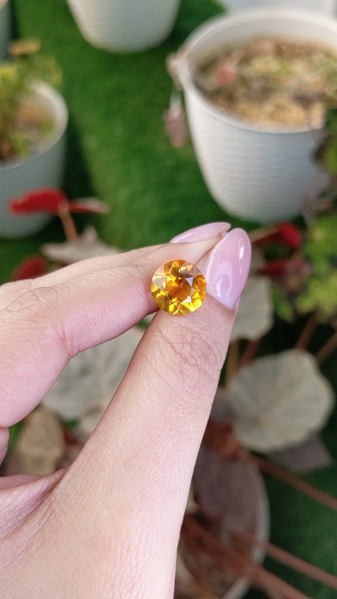4.77 Ct. Orangish Yellow Citrine from Brazil Size Video
